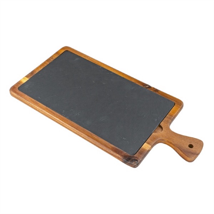 Large Flair Acacia Wood & Slate Cutting Board 4