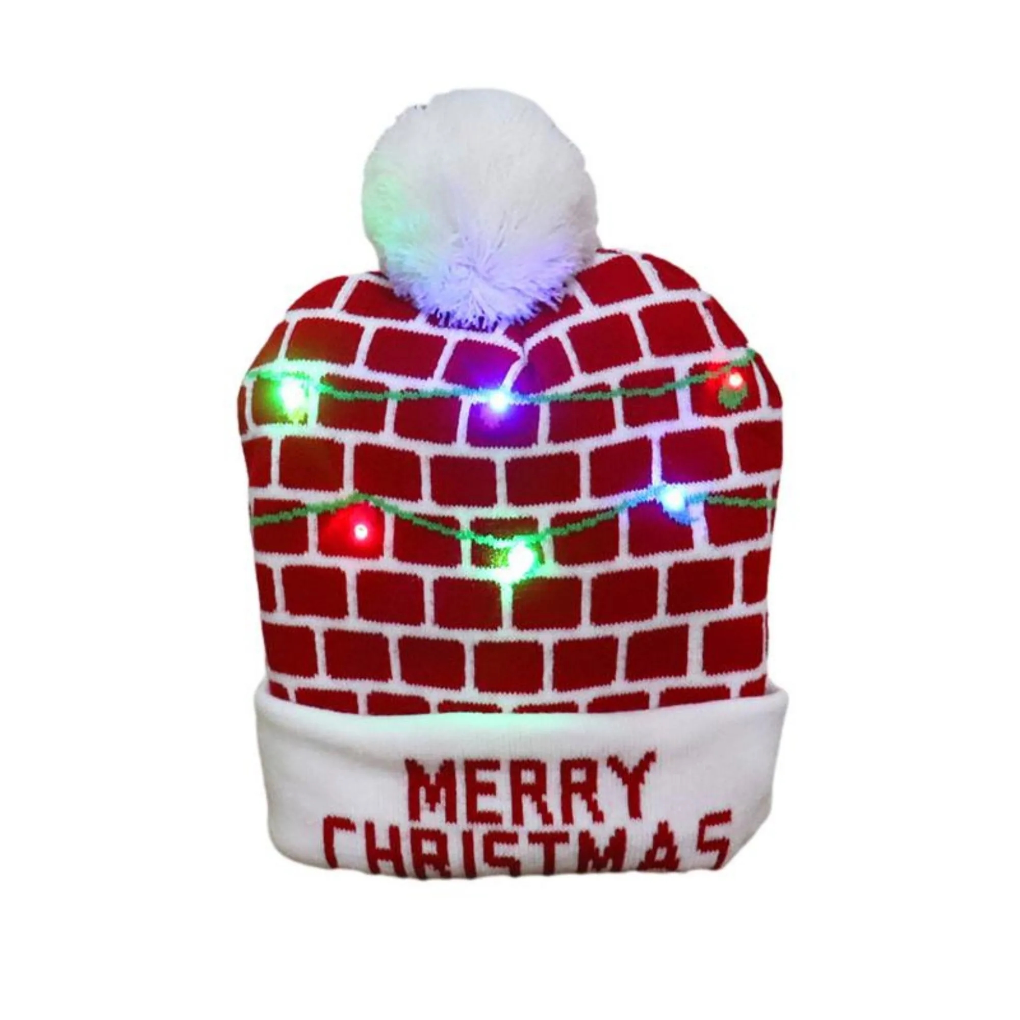 Birthday Christmas LED Lights Knitted Hat MOQ 100PCS 8