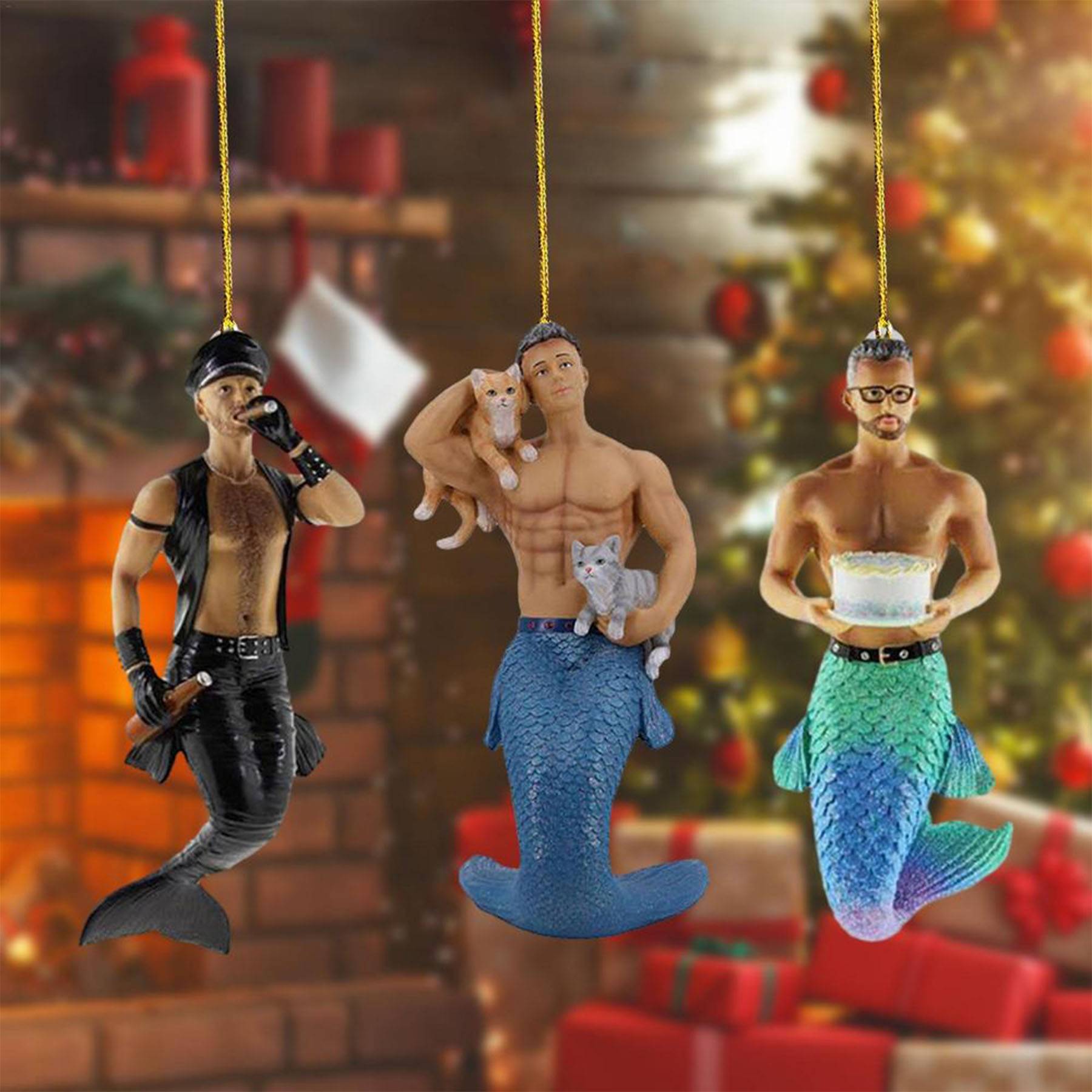 Christmas tree pendant mermaid ornament 10