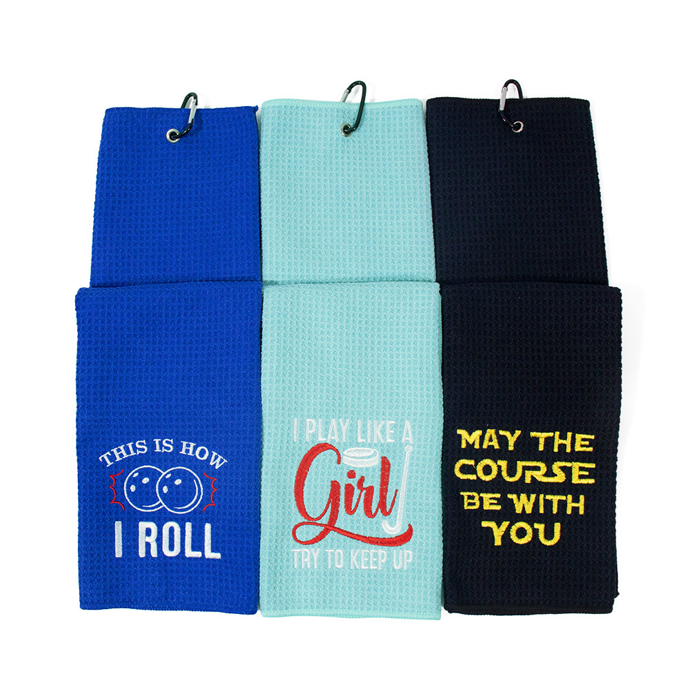 Golf Towel, custom golf ball with logo imprint 1