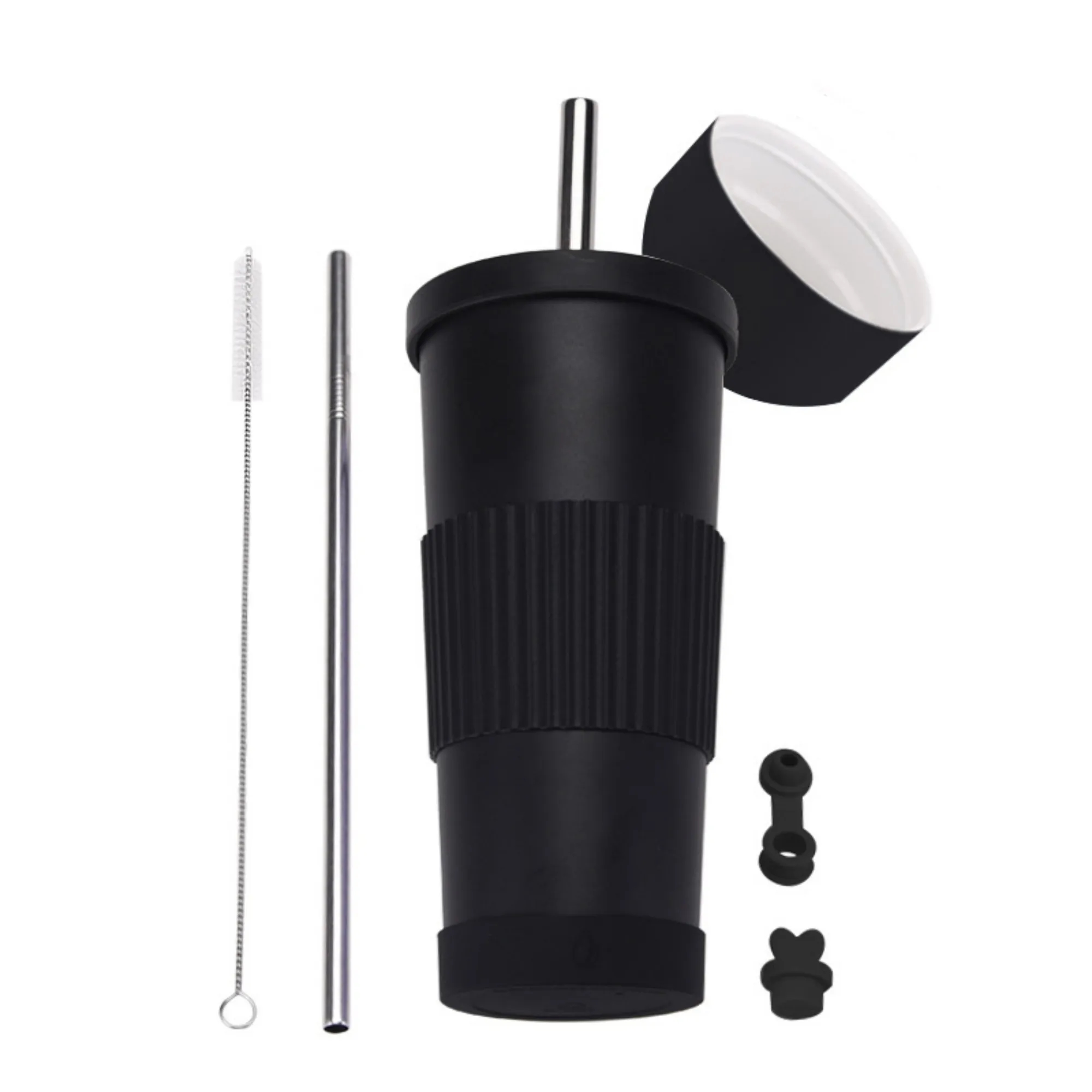 24oz Stainless Steel Straw Cup With Ceramic Inner Liner 12