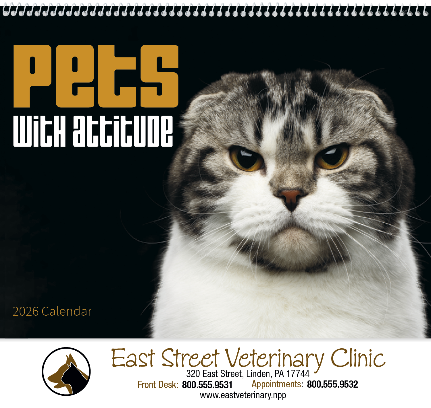 Good Value™ Pets with Attitude - Spiral Calendar 15