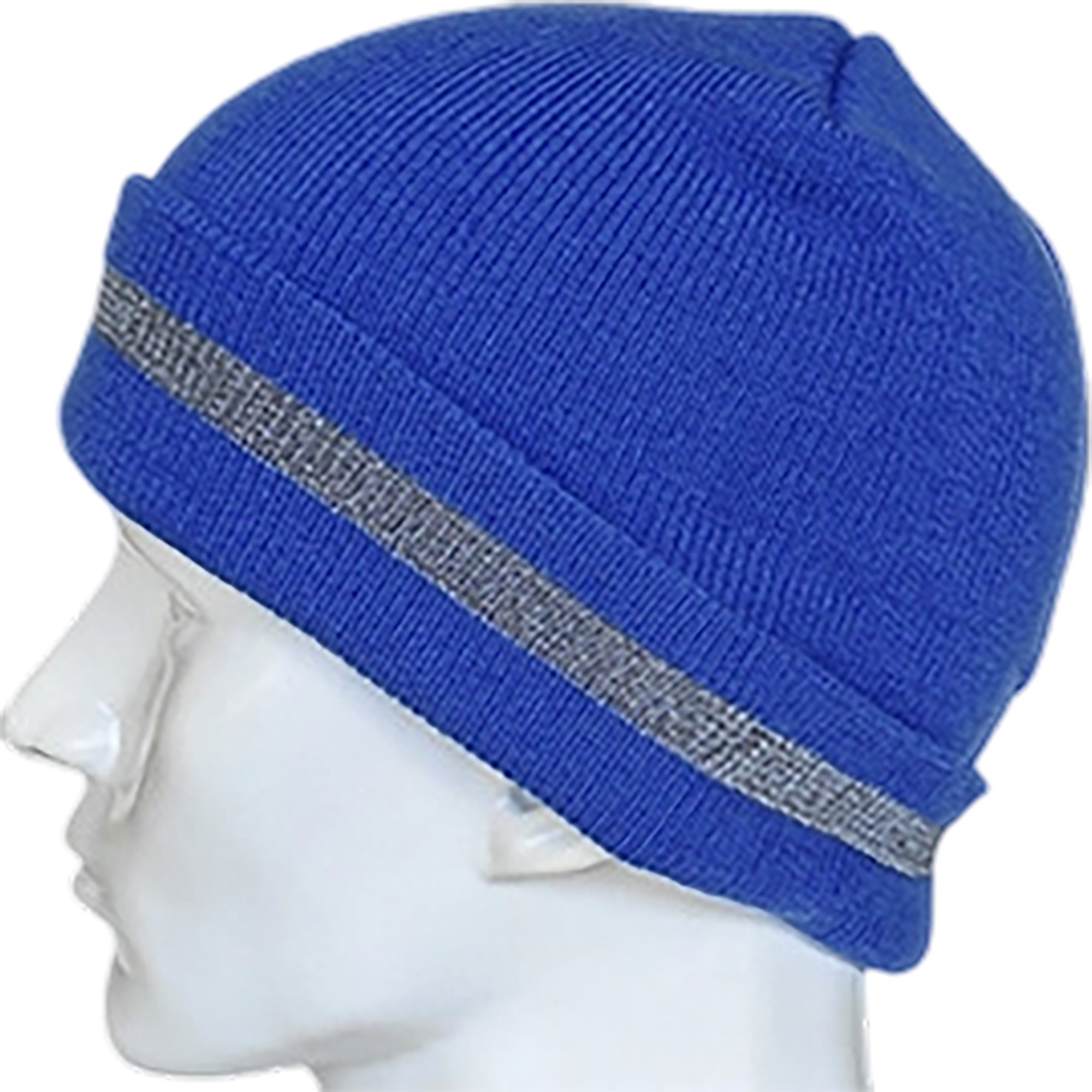 Reflective Knit Beanie With Woven Label 7" x 11" 7