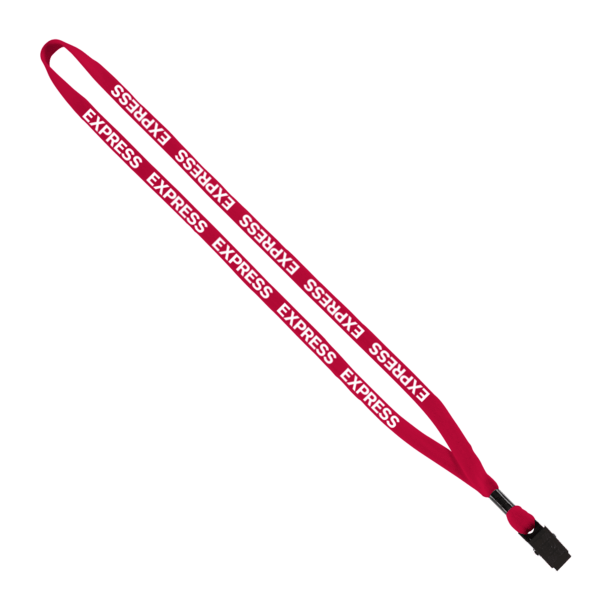 1/2" Cotton Lanyard with Metal Crimp & Bulldog Clip 10