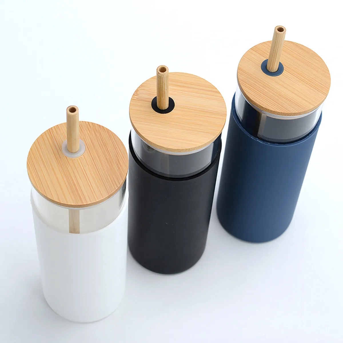 20OZ.Tumbler With Bamboo Lid & Straw Cup Beer Coffee Glasses 2