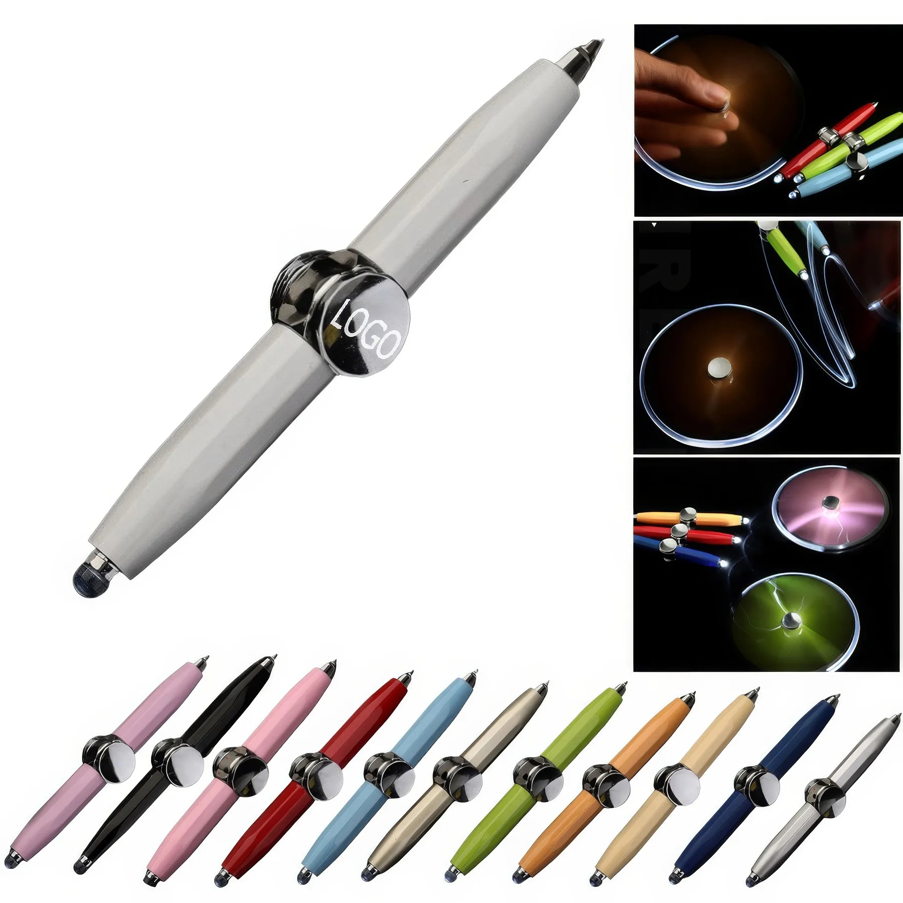 LED Light Decompression Spinning Pen 1