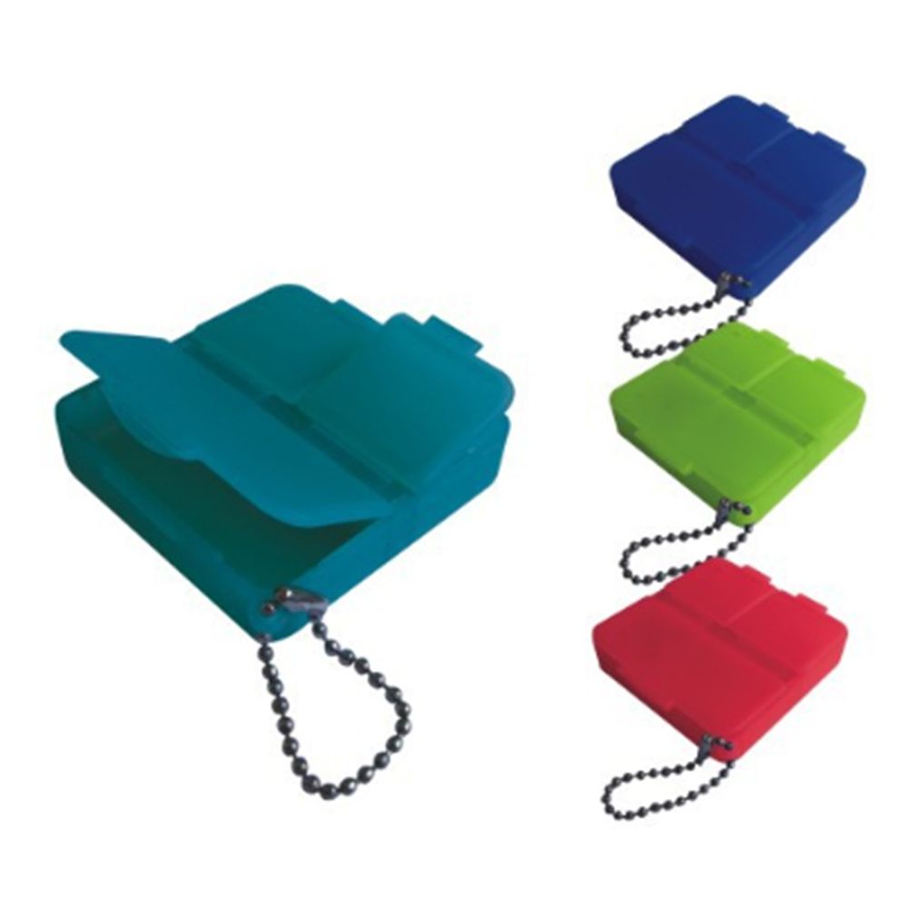 Square Pill Box With Key Chain 1