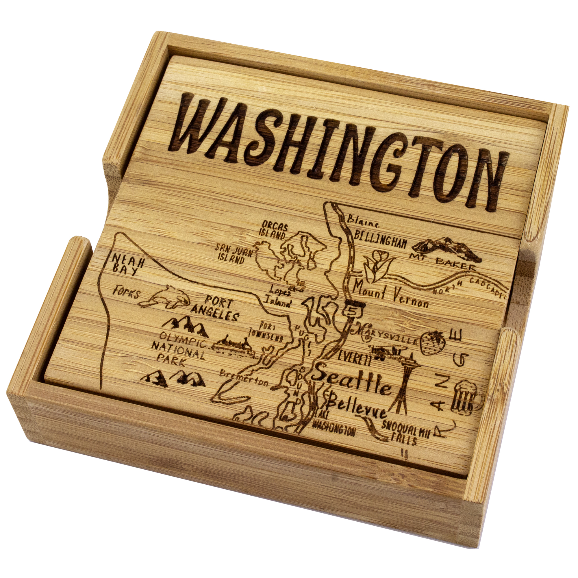 Washington Puzzle Coaster Set 5
