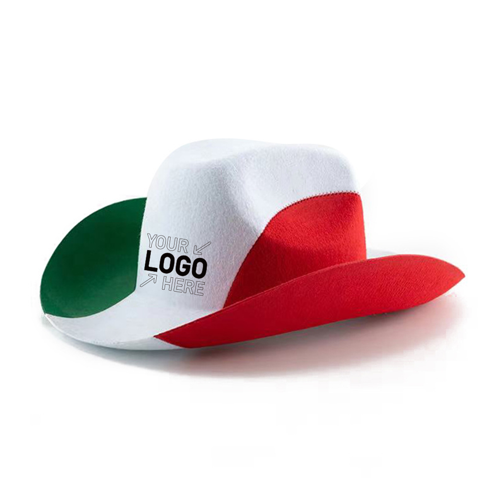 Qatar World Cup National Flag Football Fans Customized Cowboy Hat 7