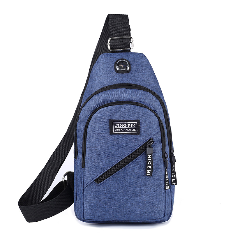 Oxford Sling Backpack With Earphone Port 13" x 6.7" x 3.54" 4