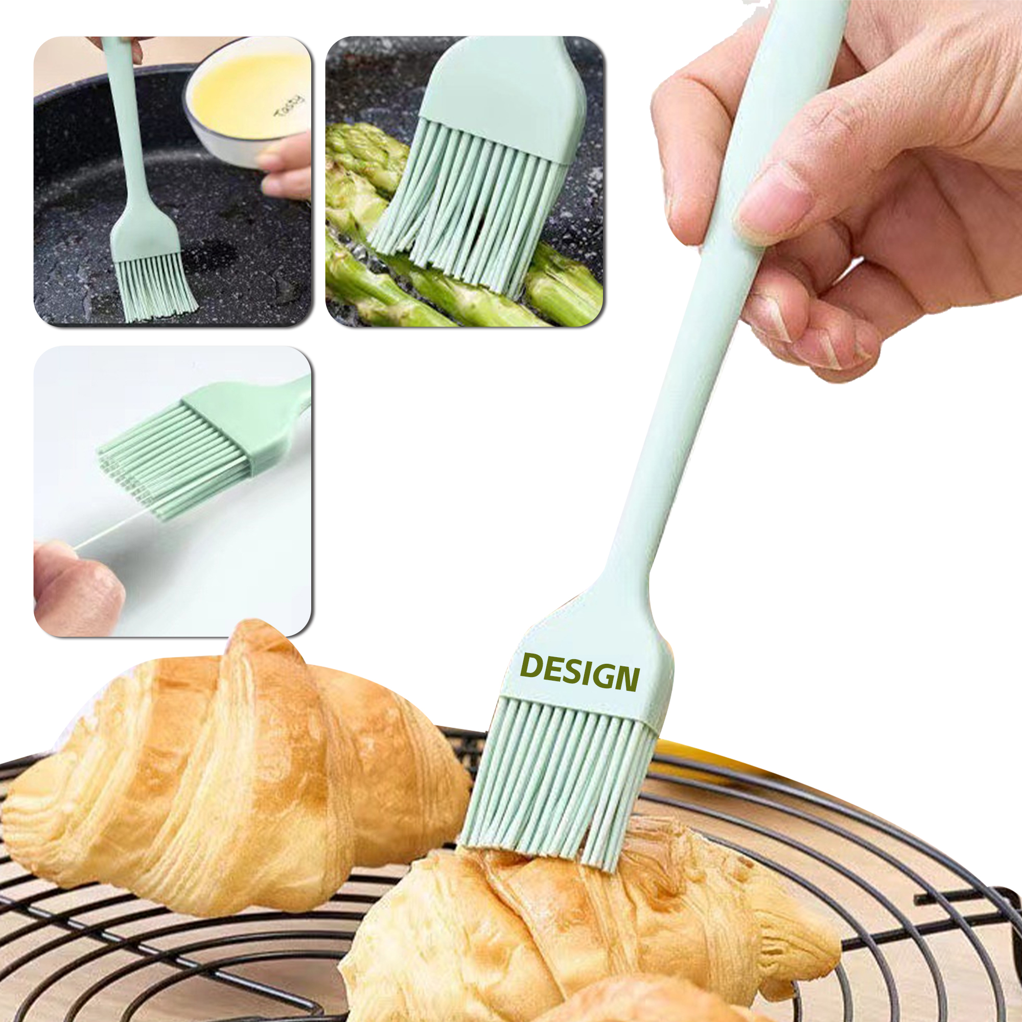 Food Safe Silicone Basting Brush for BBQ and Pastry 2