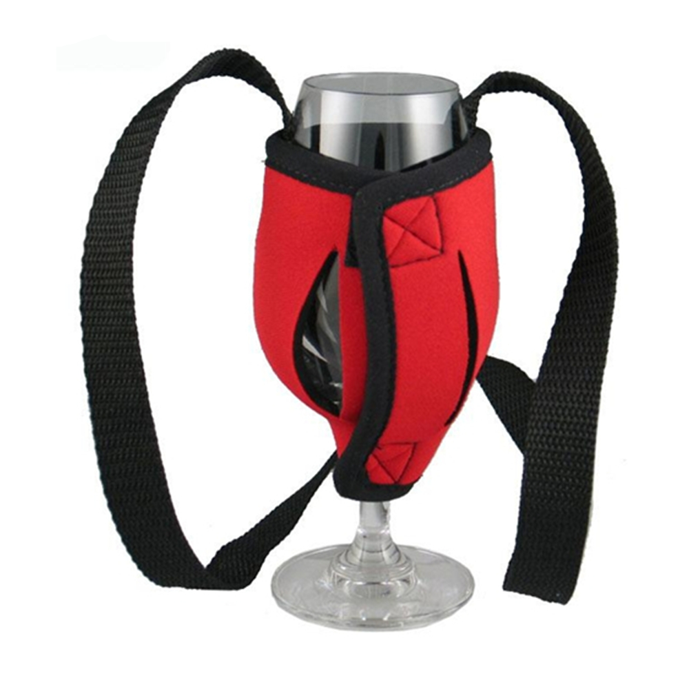 Neoprene Wine Glass Holder/Goblet Sleeve Lanyard 3
