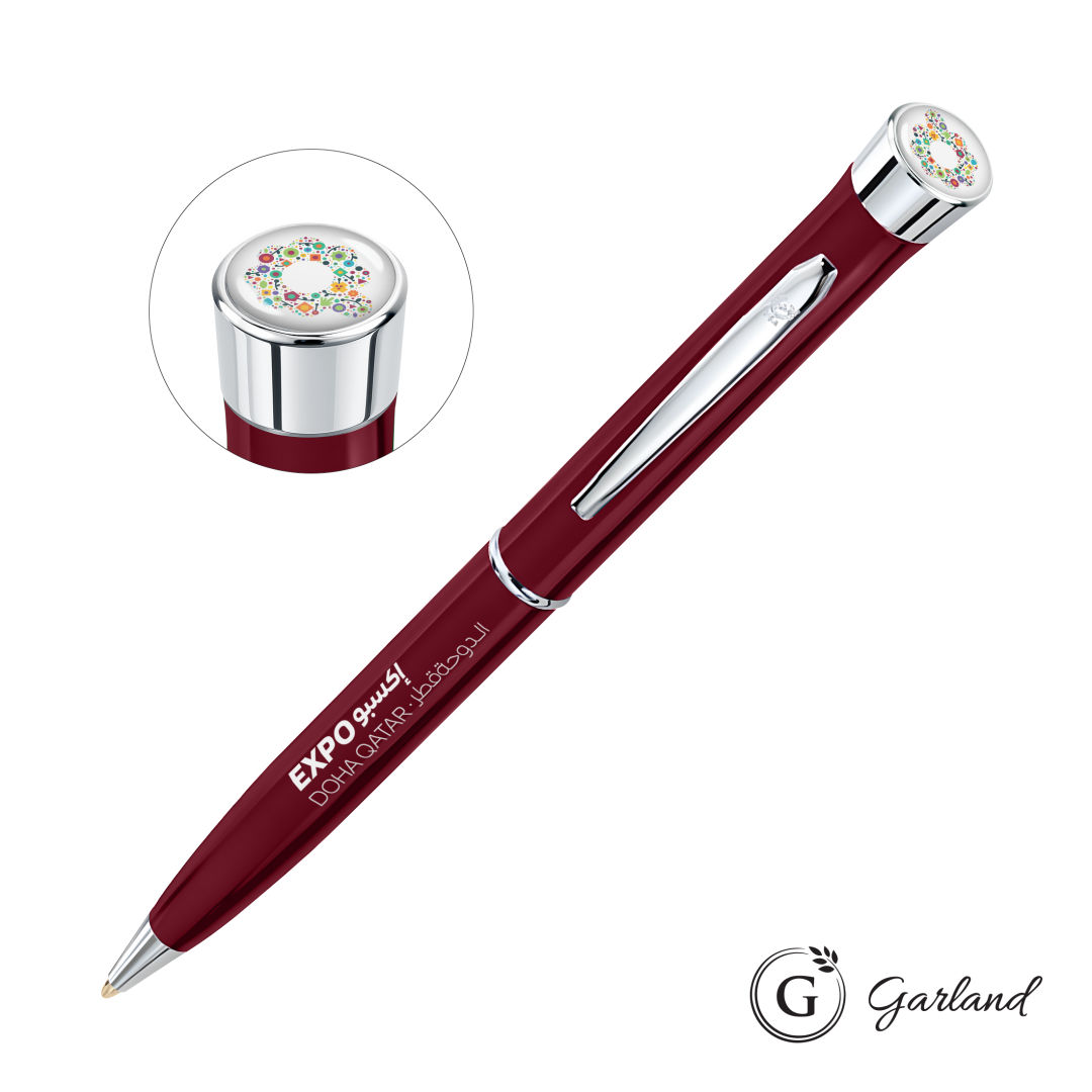 Garland® Color Custom Twist Ballpoint Pen - Chrome Accent 7