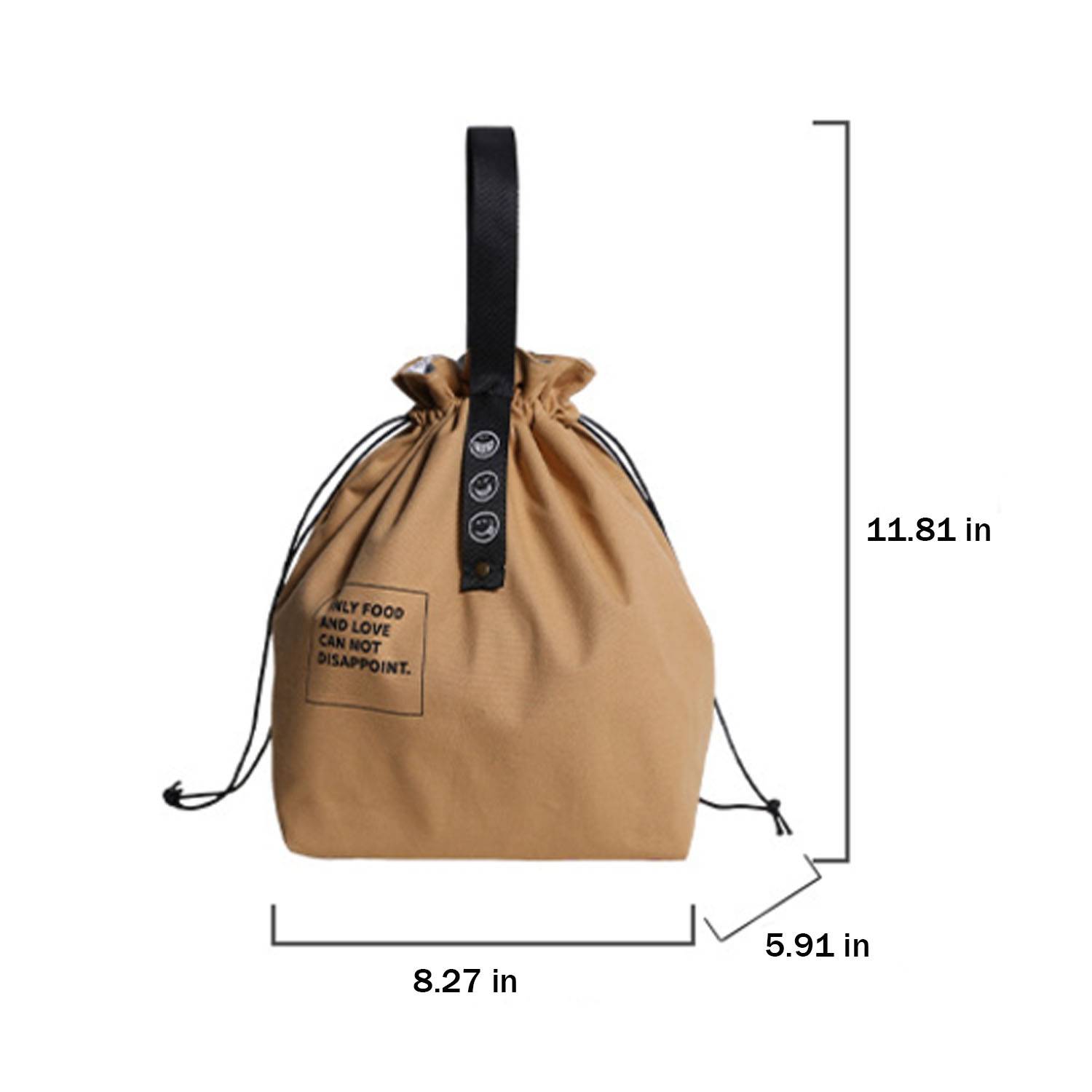 Drawstring Cotton Lunch Bag 3