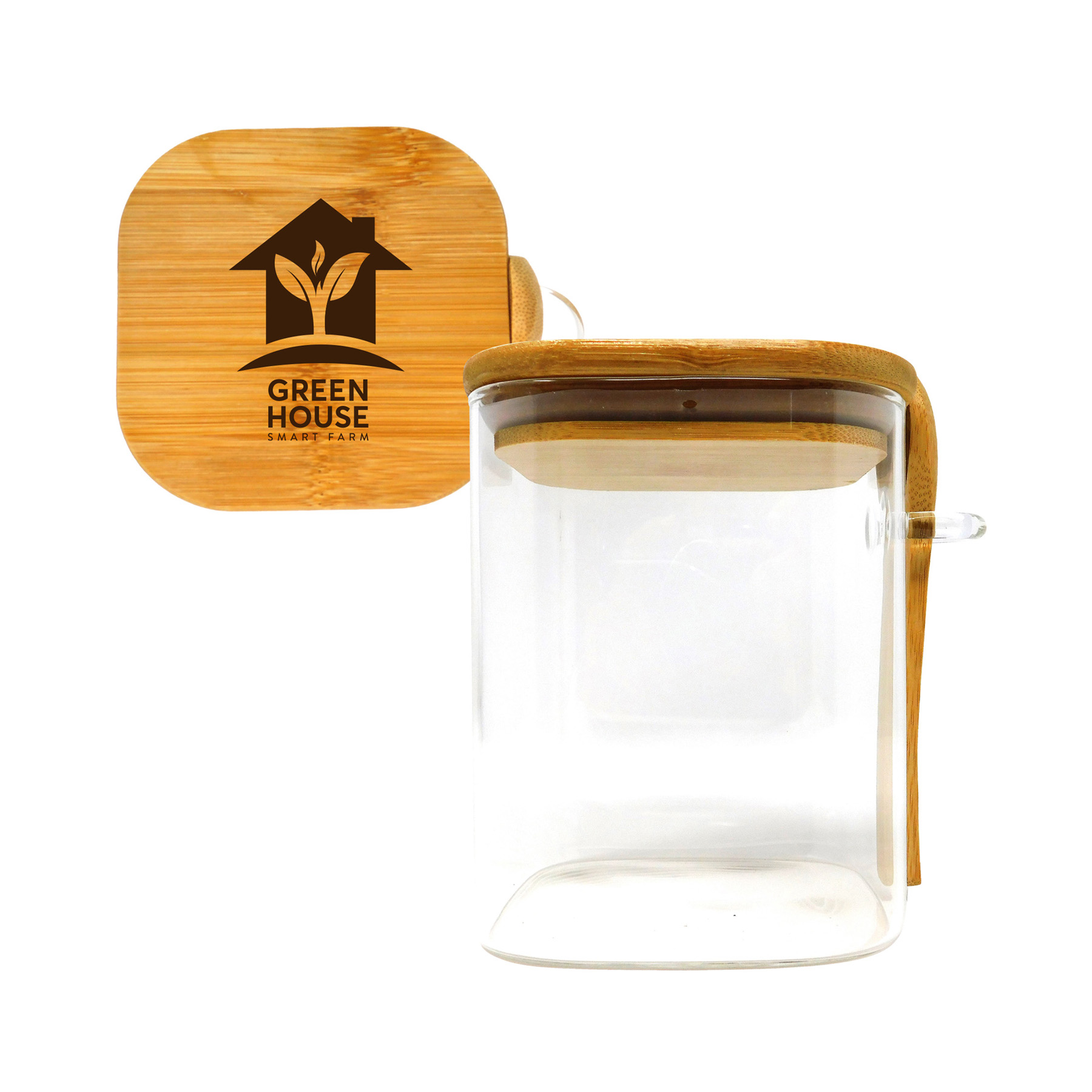 Chun Glass & Bamboo Storage Container 2