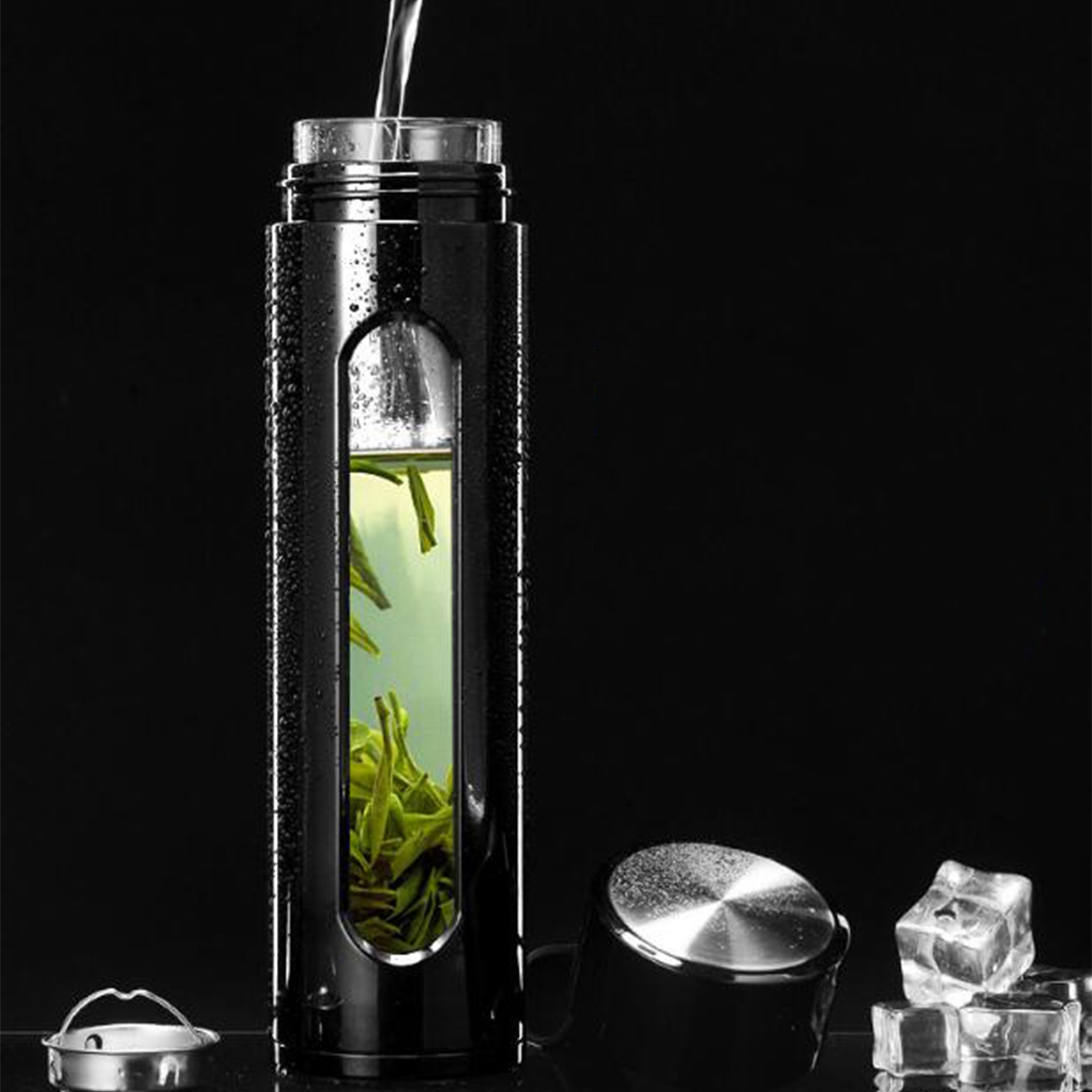 13 Oz./400Ml Glass Tumbler Water Bottle 3