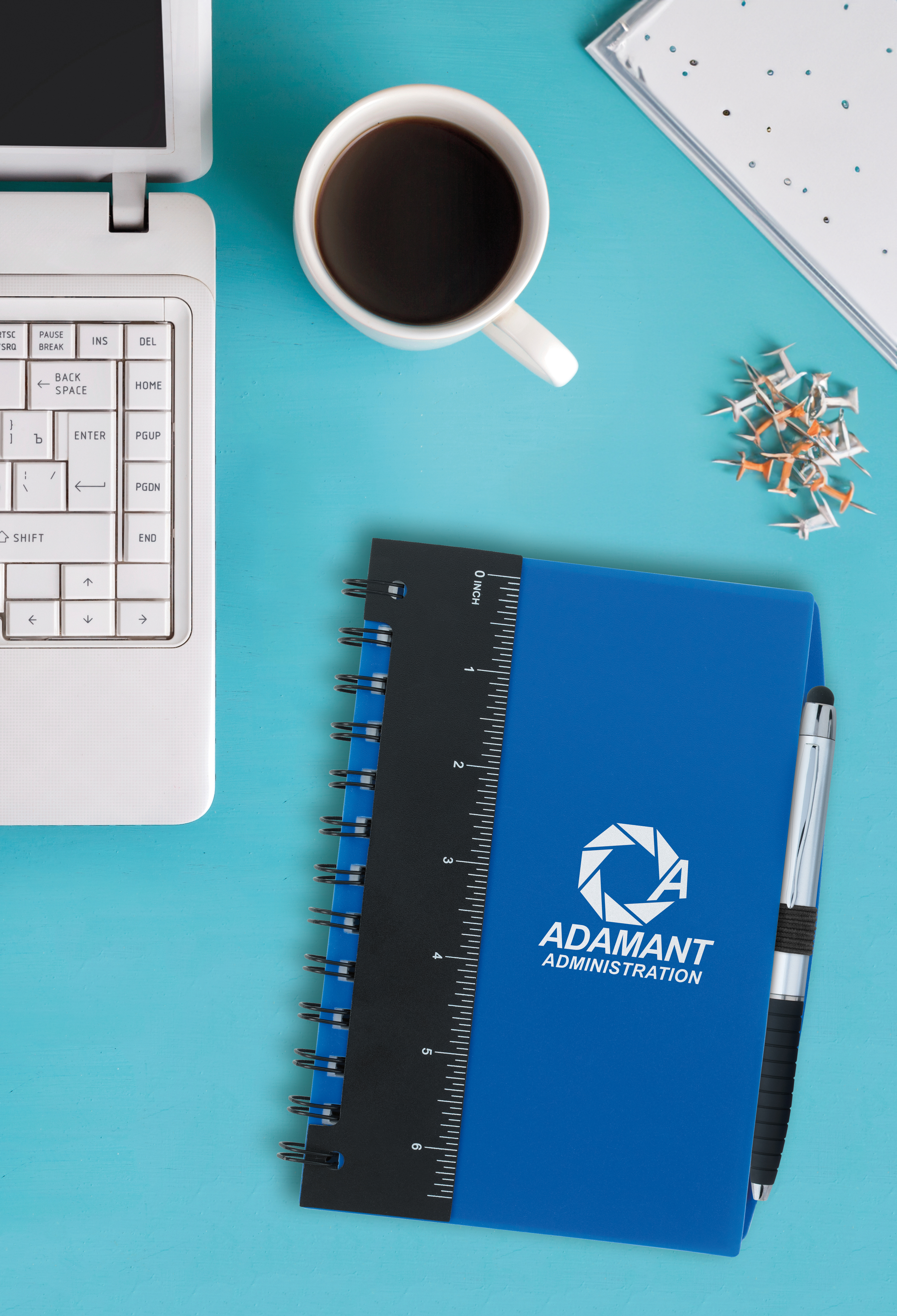 Good Value™ 5” x 7” Ruler Notebook with Flags and Stylus Pen 20