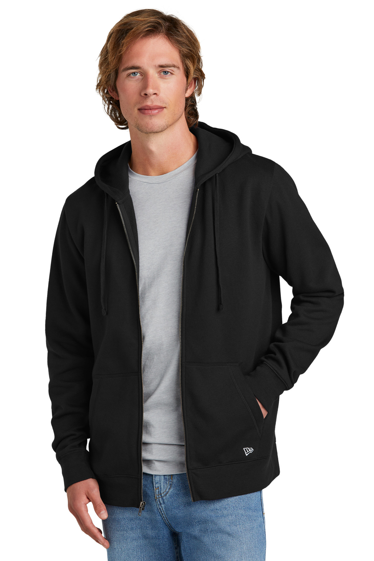 New Era Comeback Fleece Full-Zip Hoodie NEA551, custom hoodie or sweatshirt with logo imprint 5