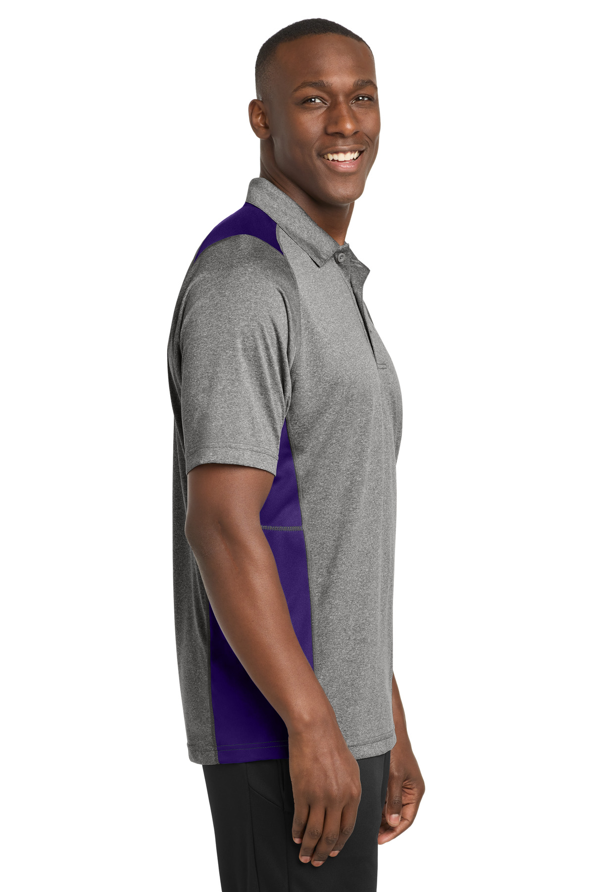 Sport-Tek Heather Colorblock Contender Polo. ST665 17