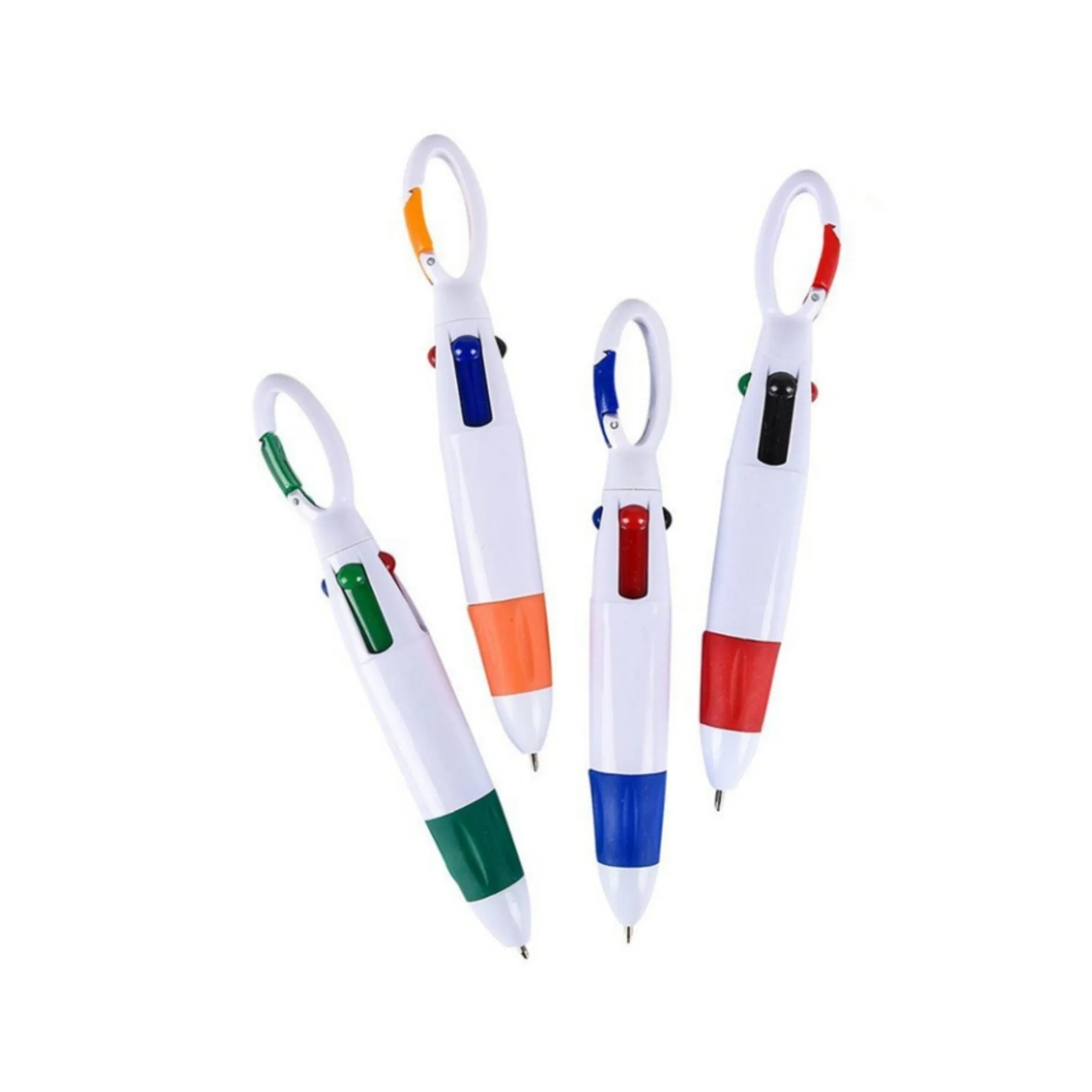 Plastic Carabiner 4-in-1 Retractable Ballpoint Pens 5