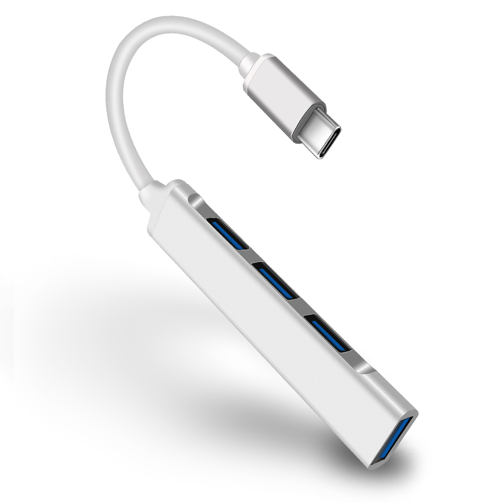 Ultra-Slim Type-C USB 3.0 Hub with 4 Ports – Compatible with MacBook 11