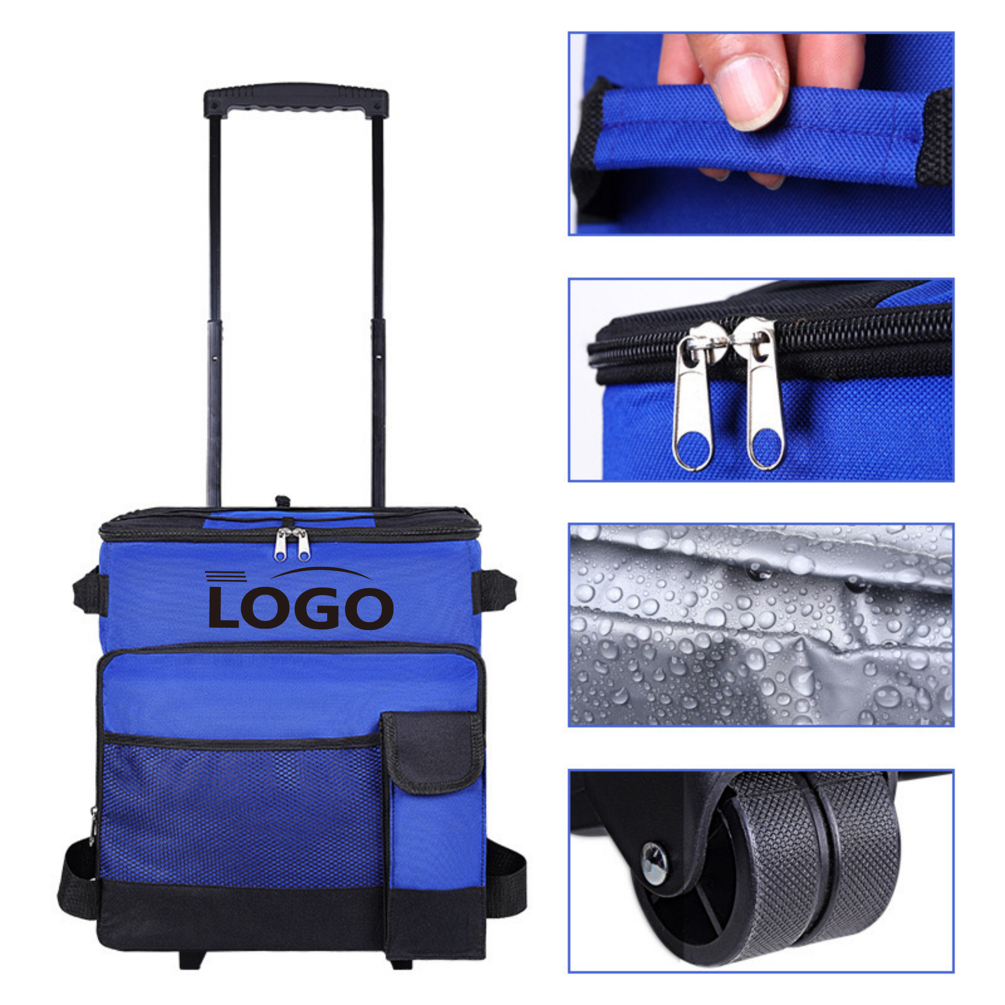 Leakproof Wheeled Collapsible Cooler Bag With Handle 2