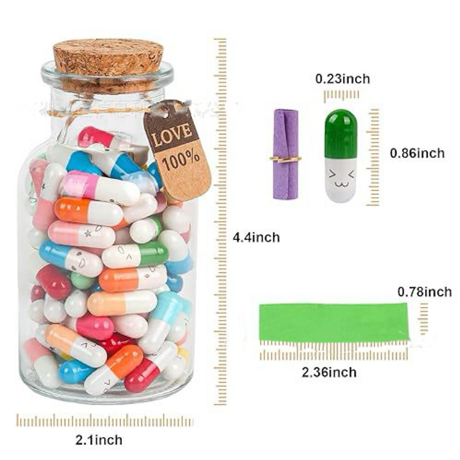 Capsule Letters Message in a Bottle 3