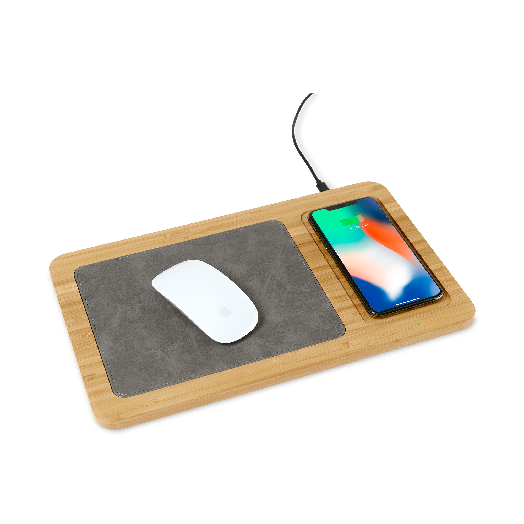 Auden Bamboo Wireless Charging Mouse Pad 4