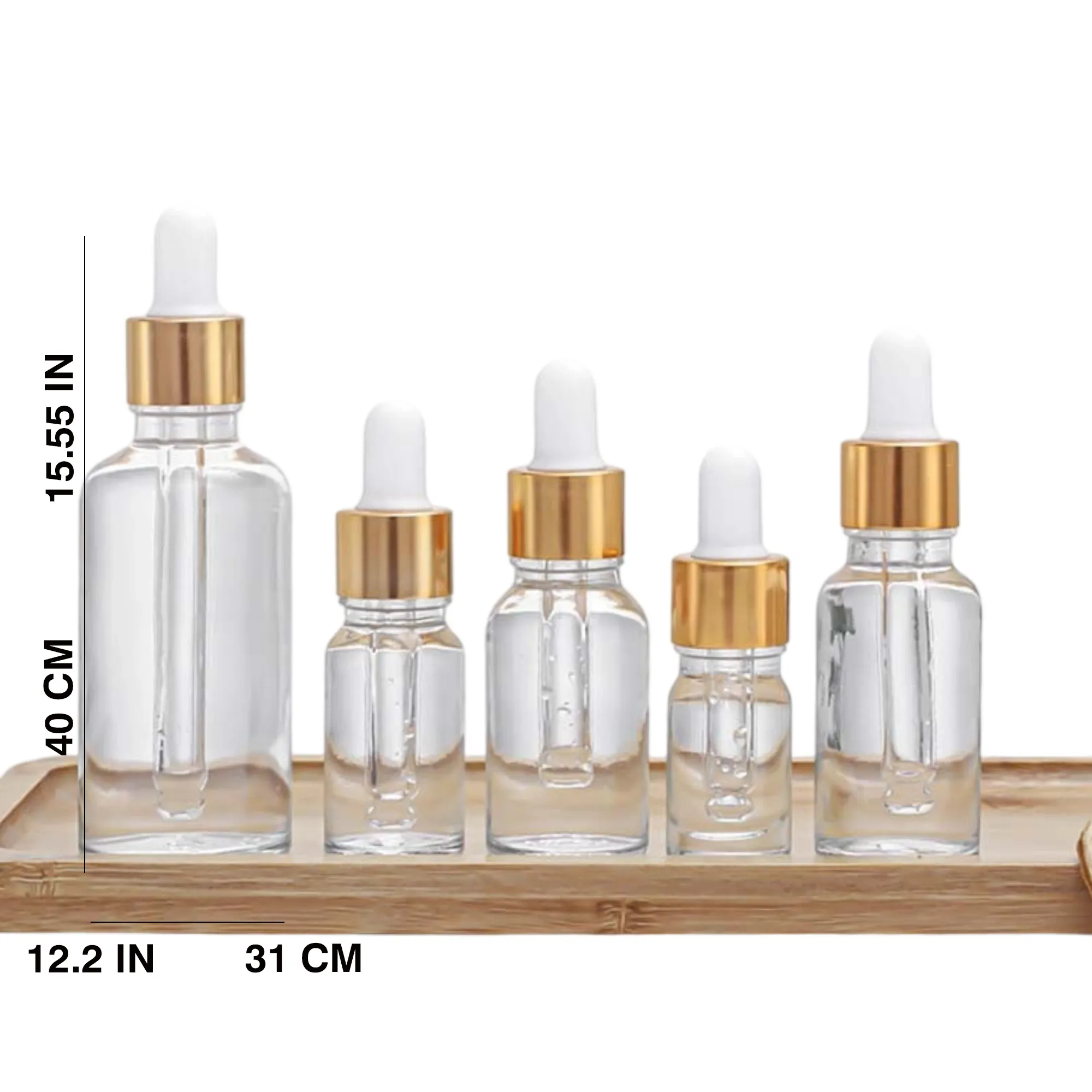 Clear Glass Dropper Bottle for Essential Oil 2