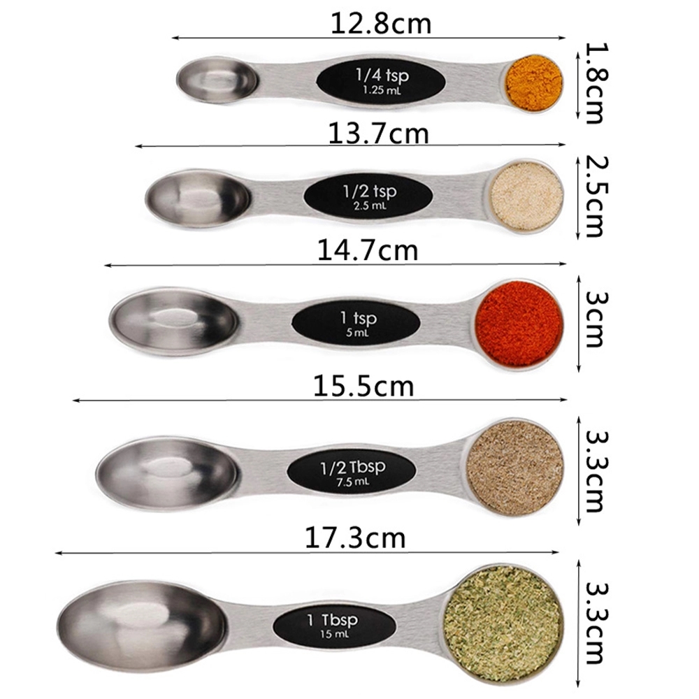 5Pcs Stackable Magnetic Measuring Spoons 1