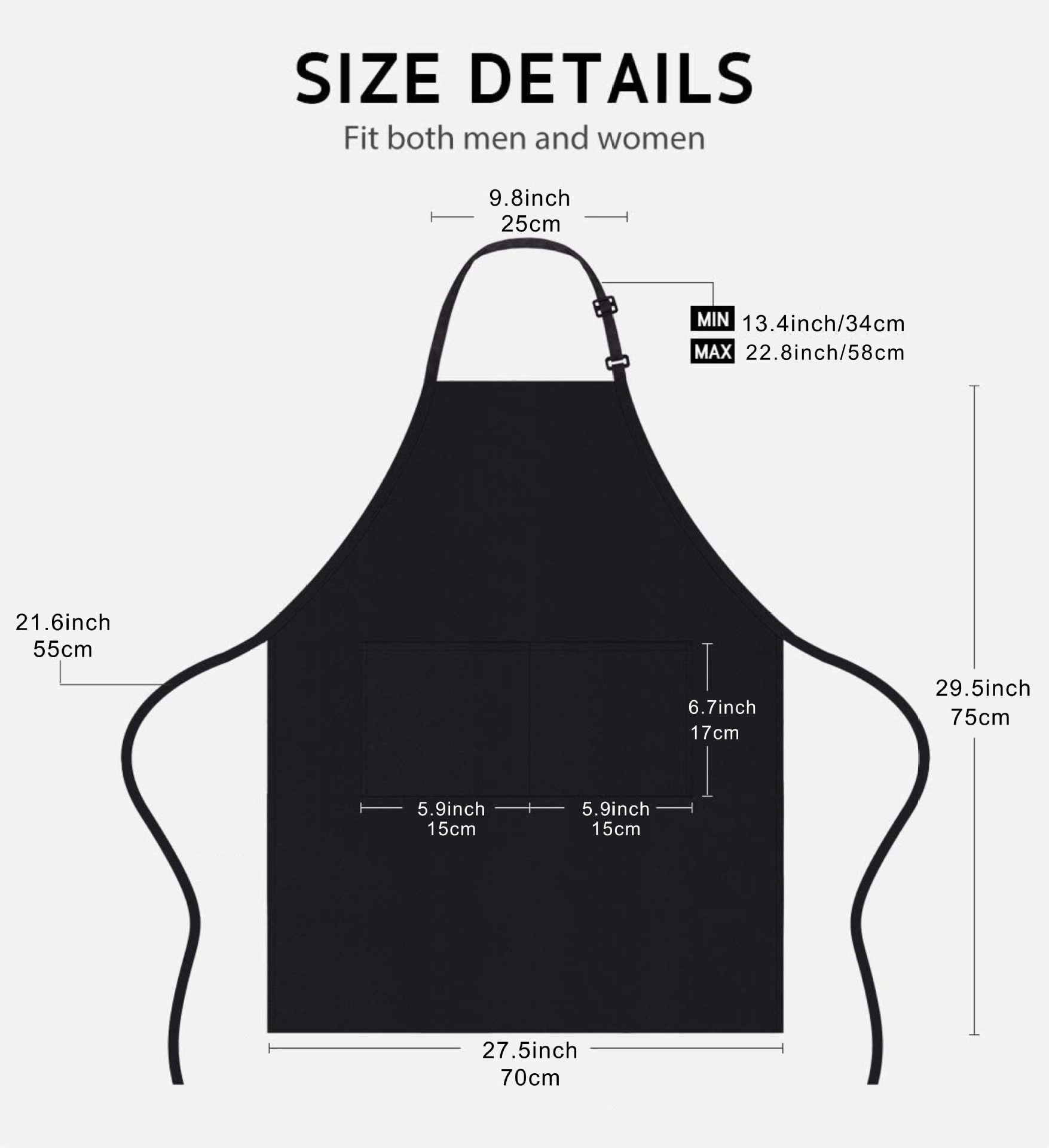 Classic Apron With 2 Roomy Pockets 2