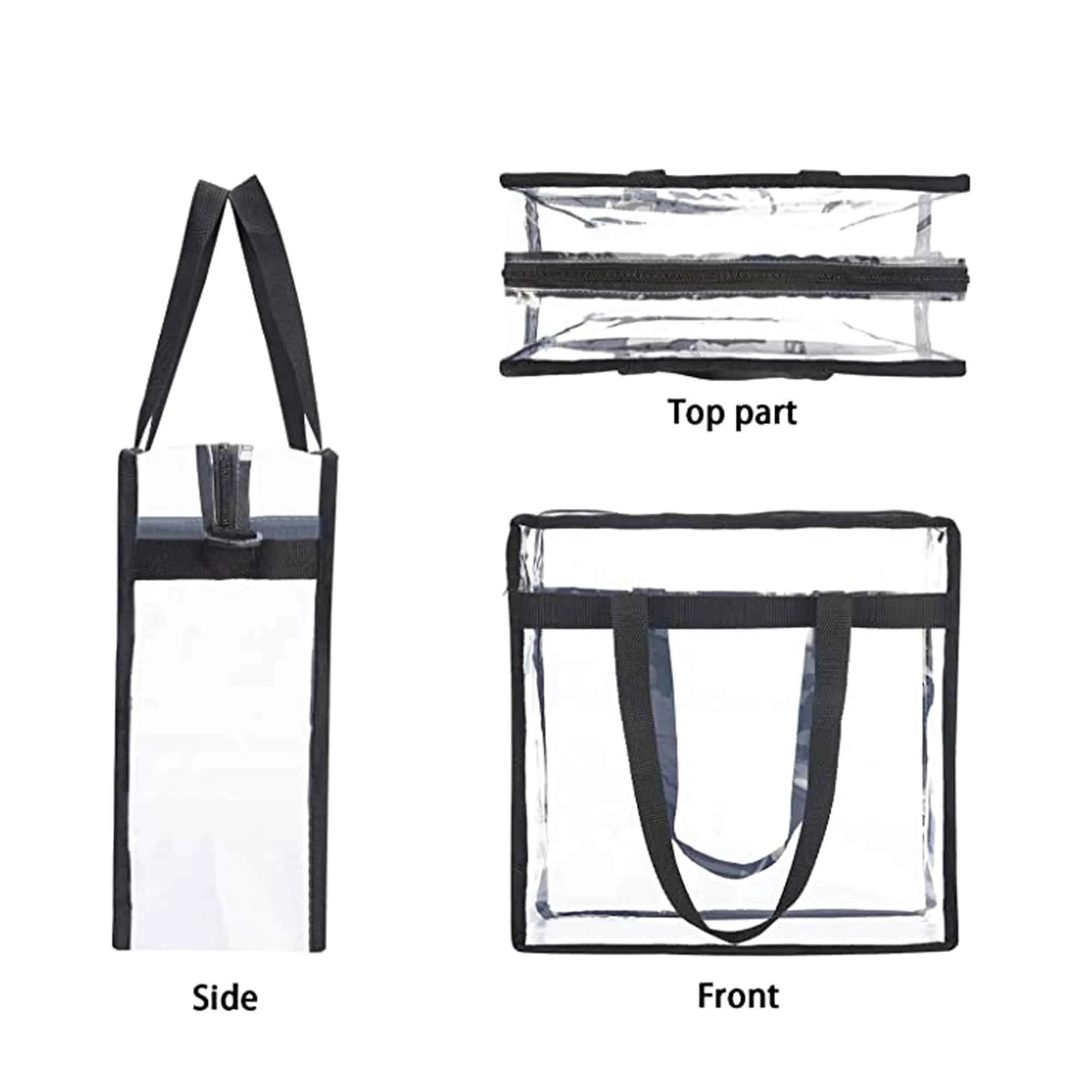 Stadium Approved Clear Tote Bag with Zipper 5