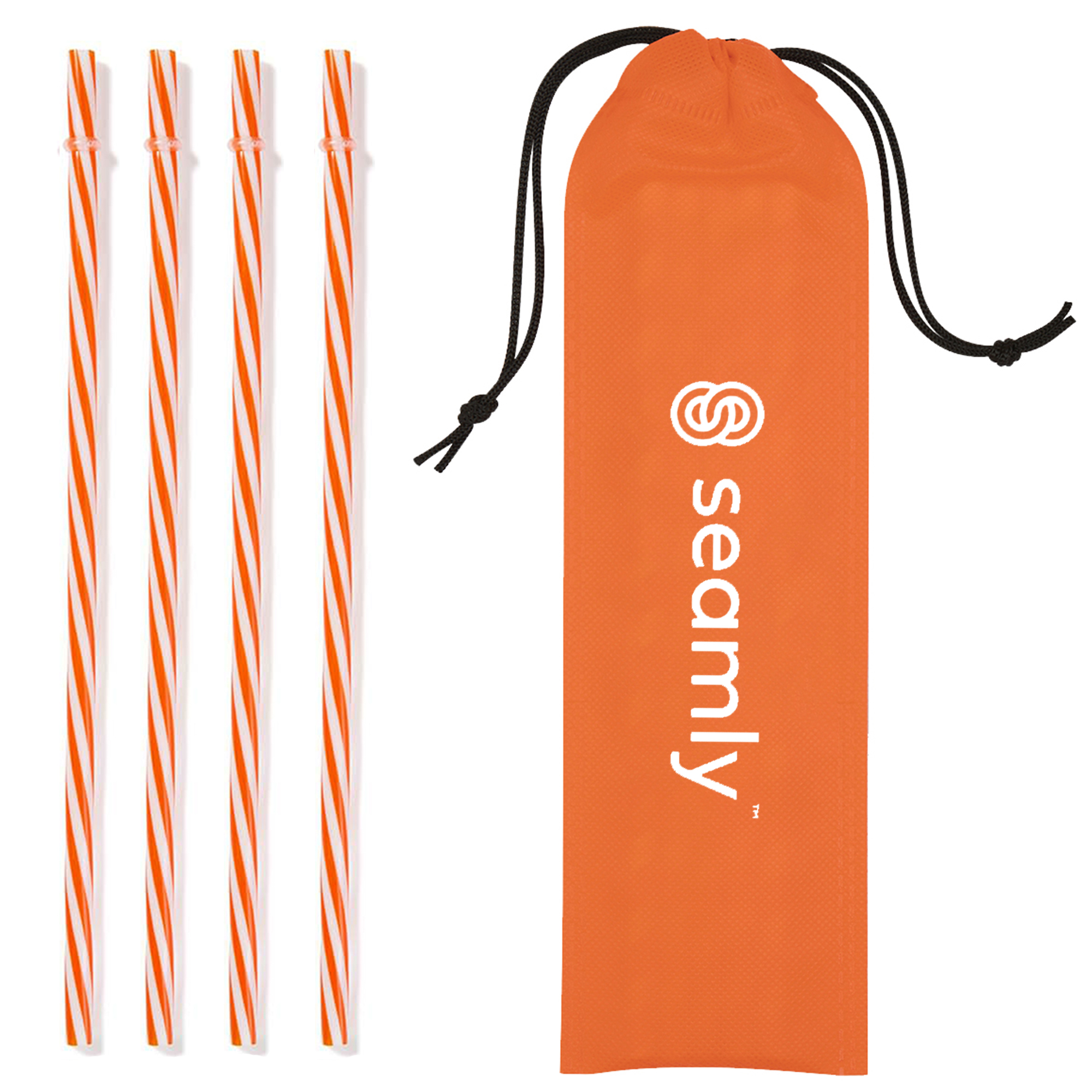 Reusable PP Straw in Drawstring Pouch 1