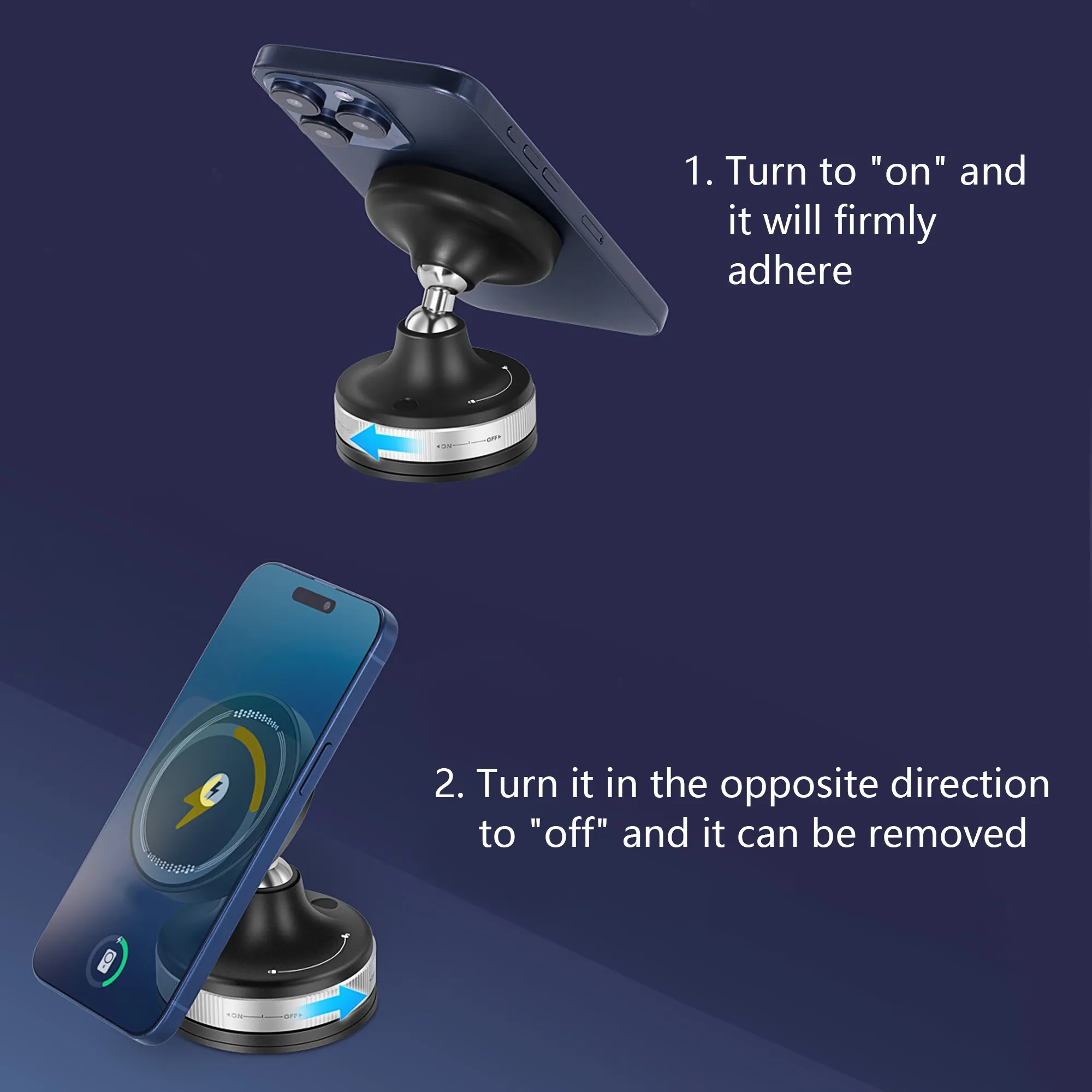 Magnetic Wireless Charging Car Mount 7