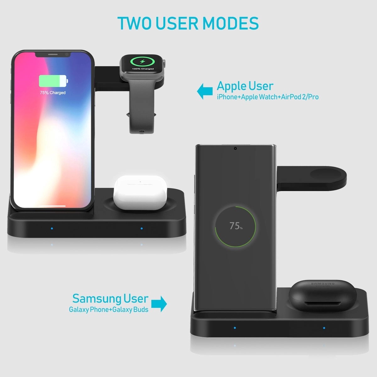 3 In 1 Wireless Fast Charging Station 8