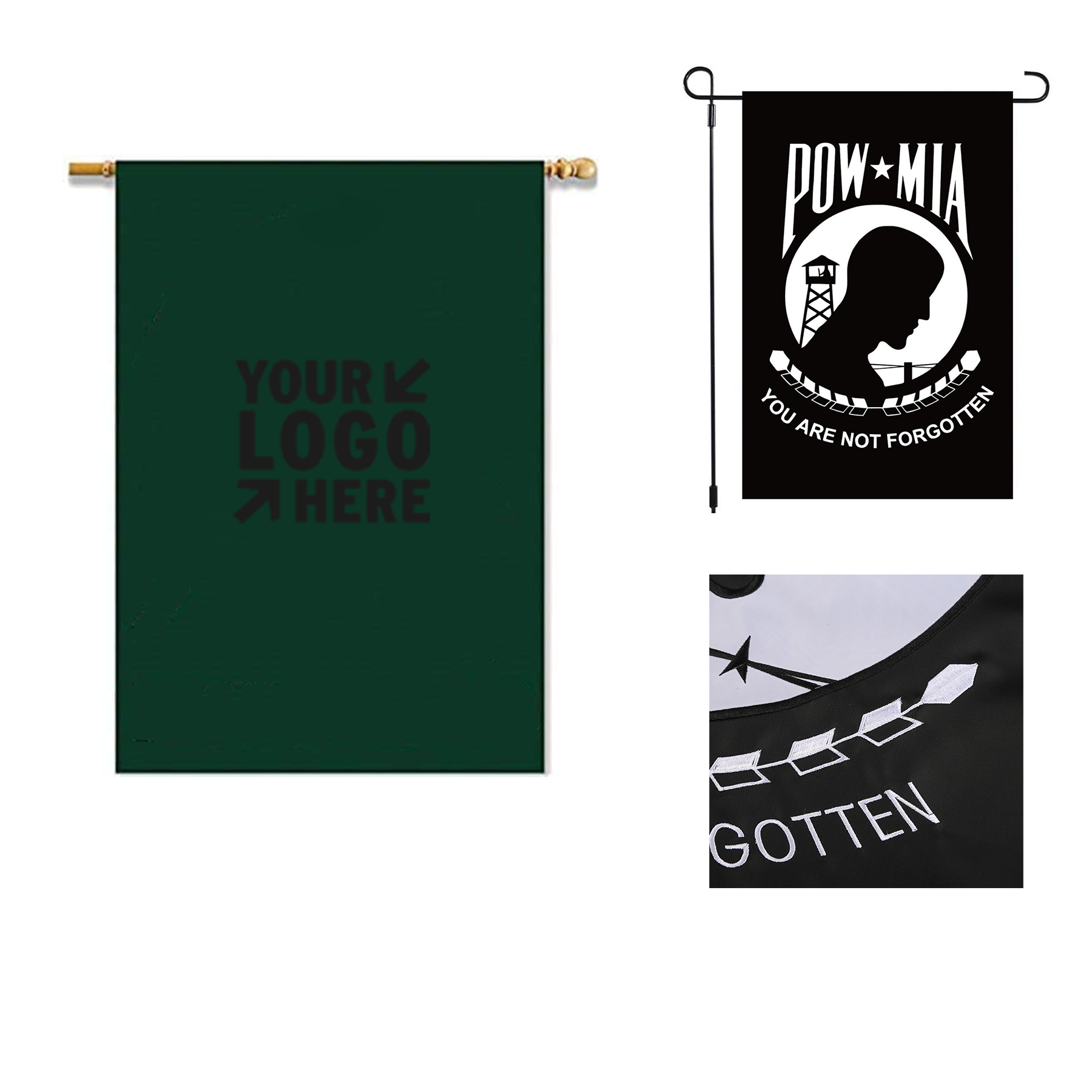 28 x 40 Inches Outdoor Banner with Pole Cover