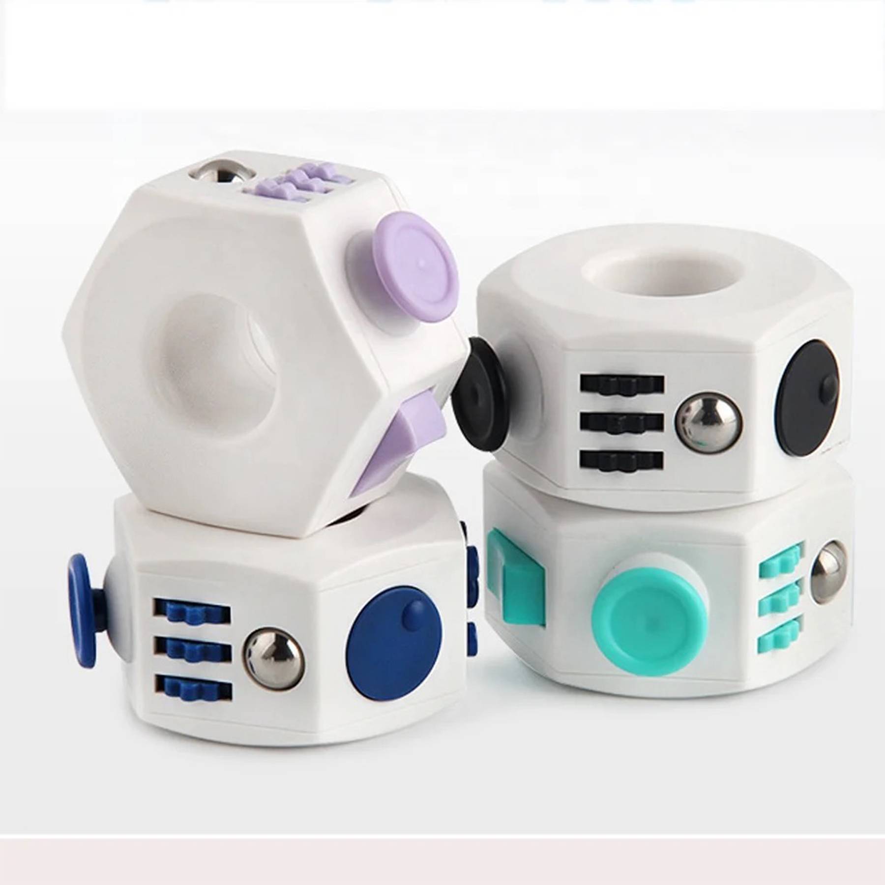 Cube decompression ring stress relief toy 3