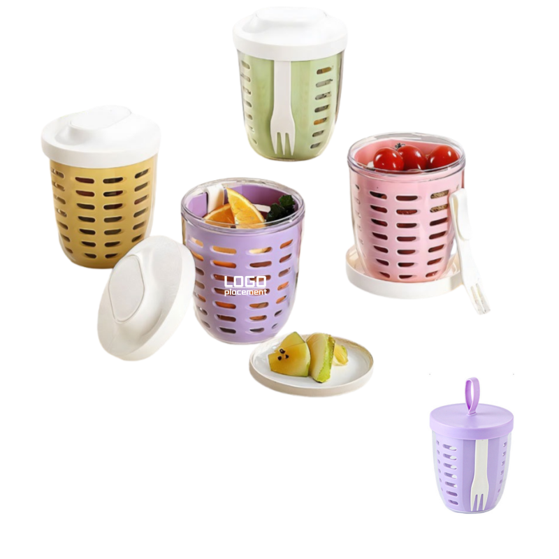 Customized double-layer draining fruit cup