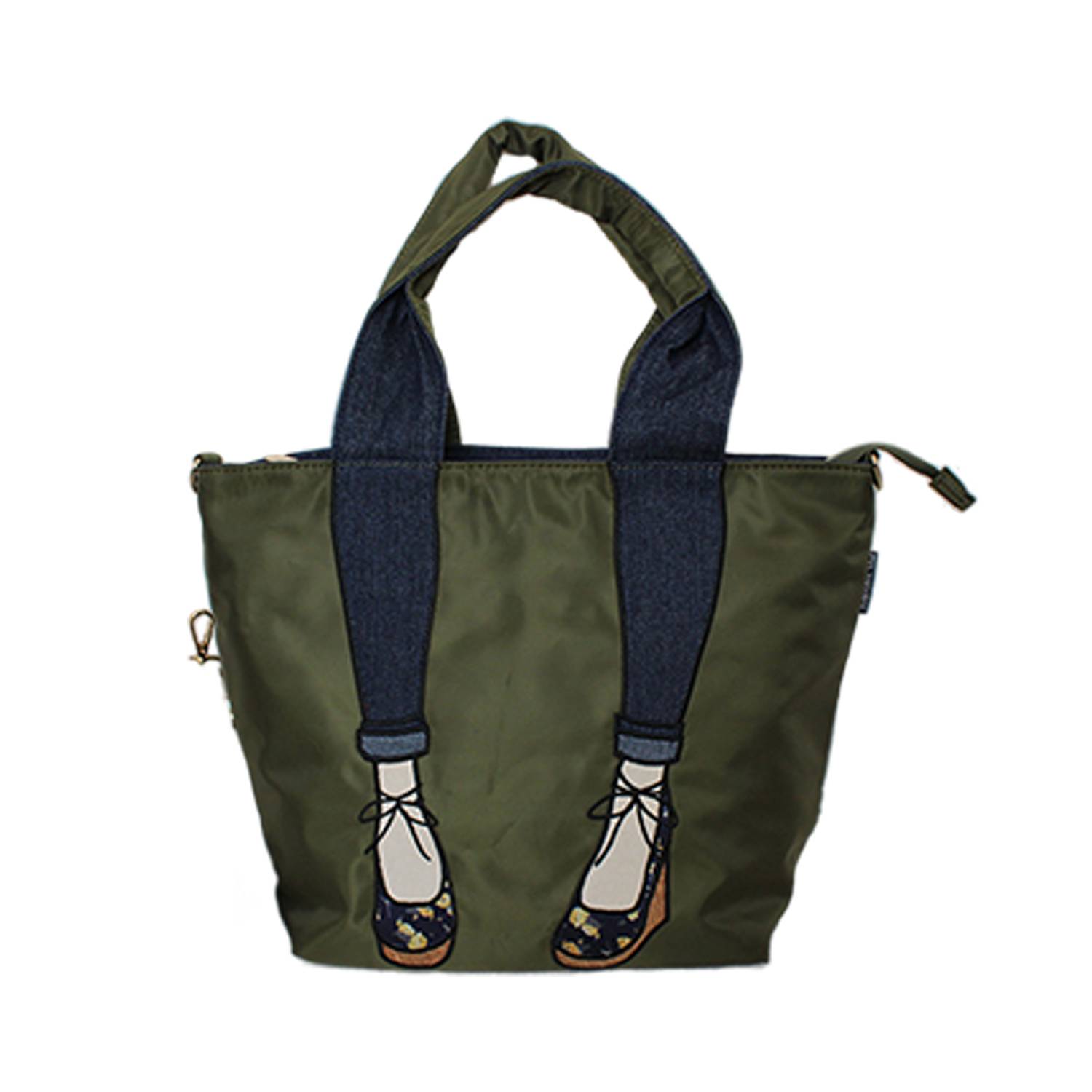 Nylon handbag creative high heels tote bag for women 4