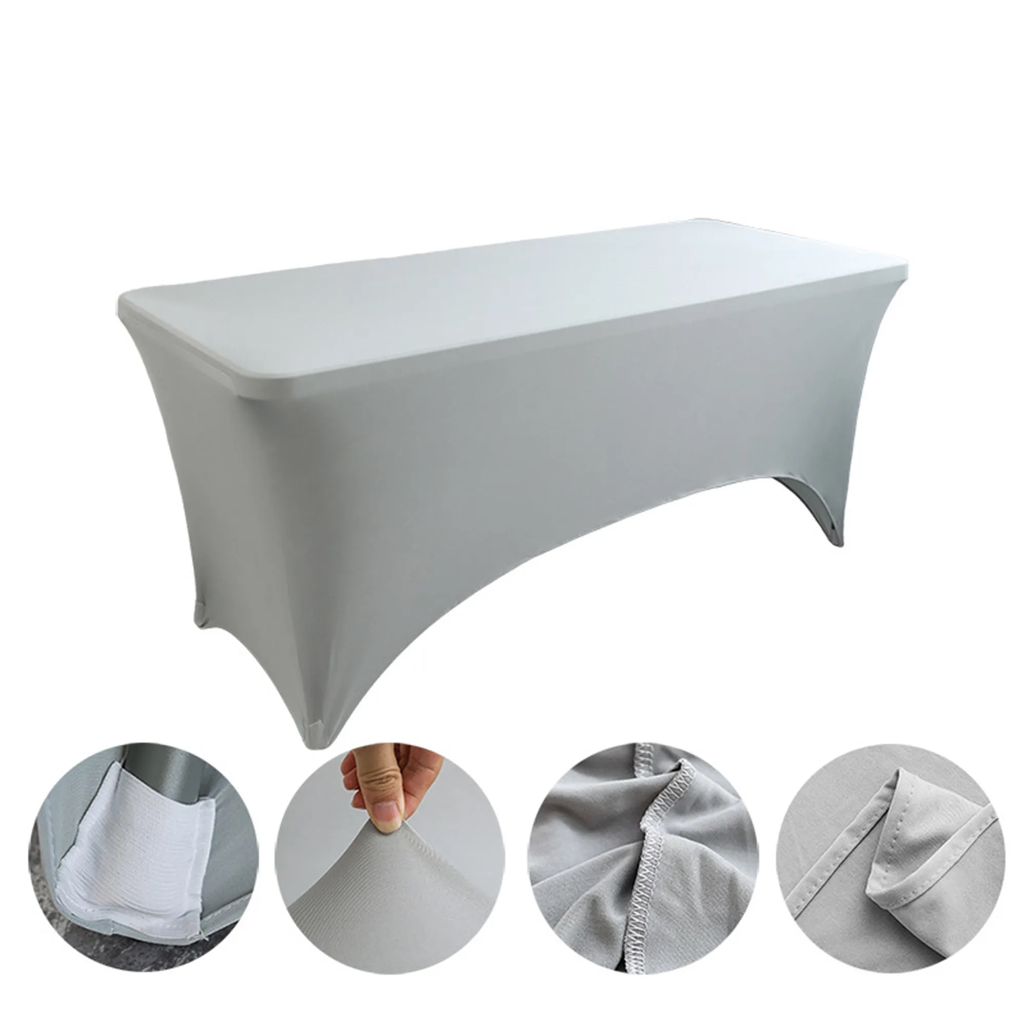 MOQ 1 6ft Polyester Stretch Tablecloth 9
