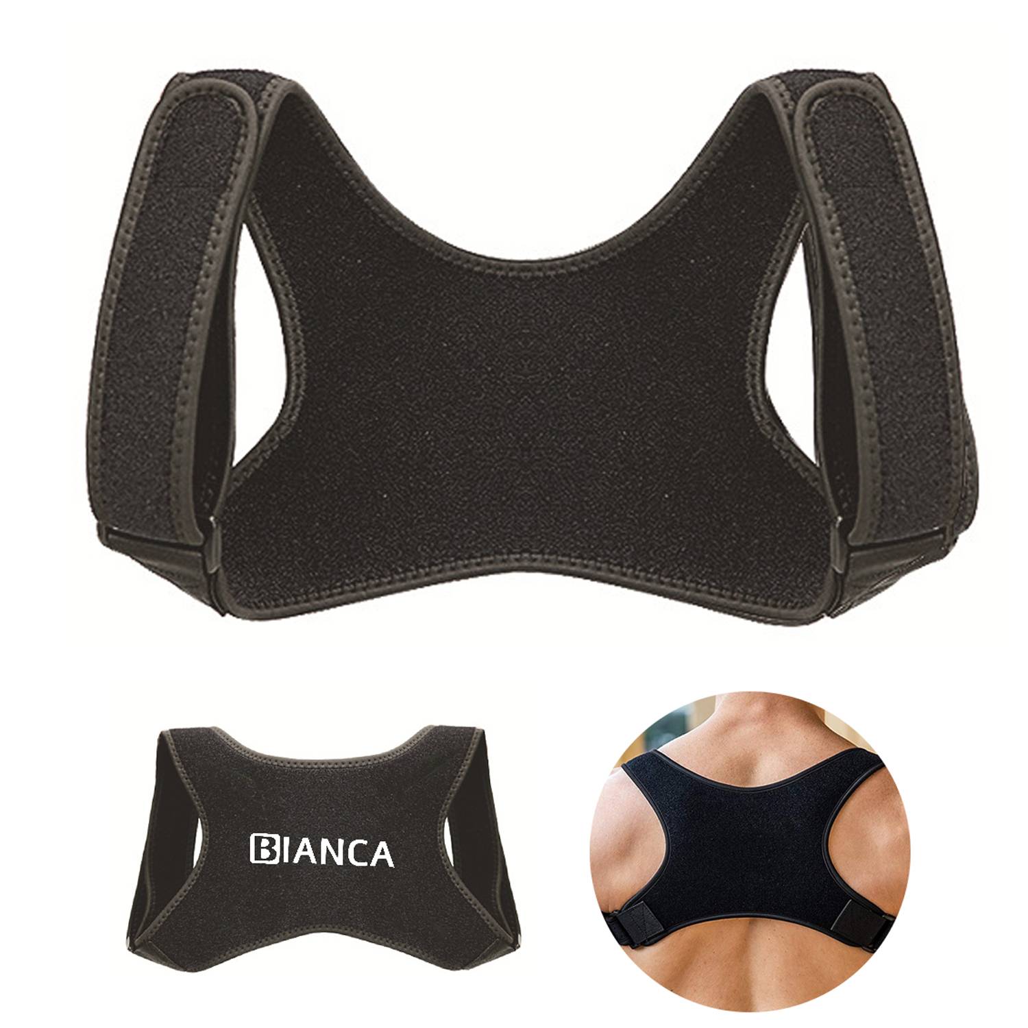 Adjustable Posture Corrector for Mid to Upper Spine Support