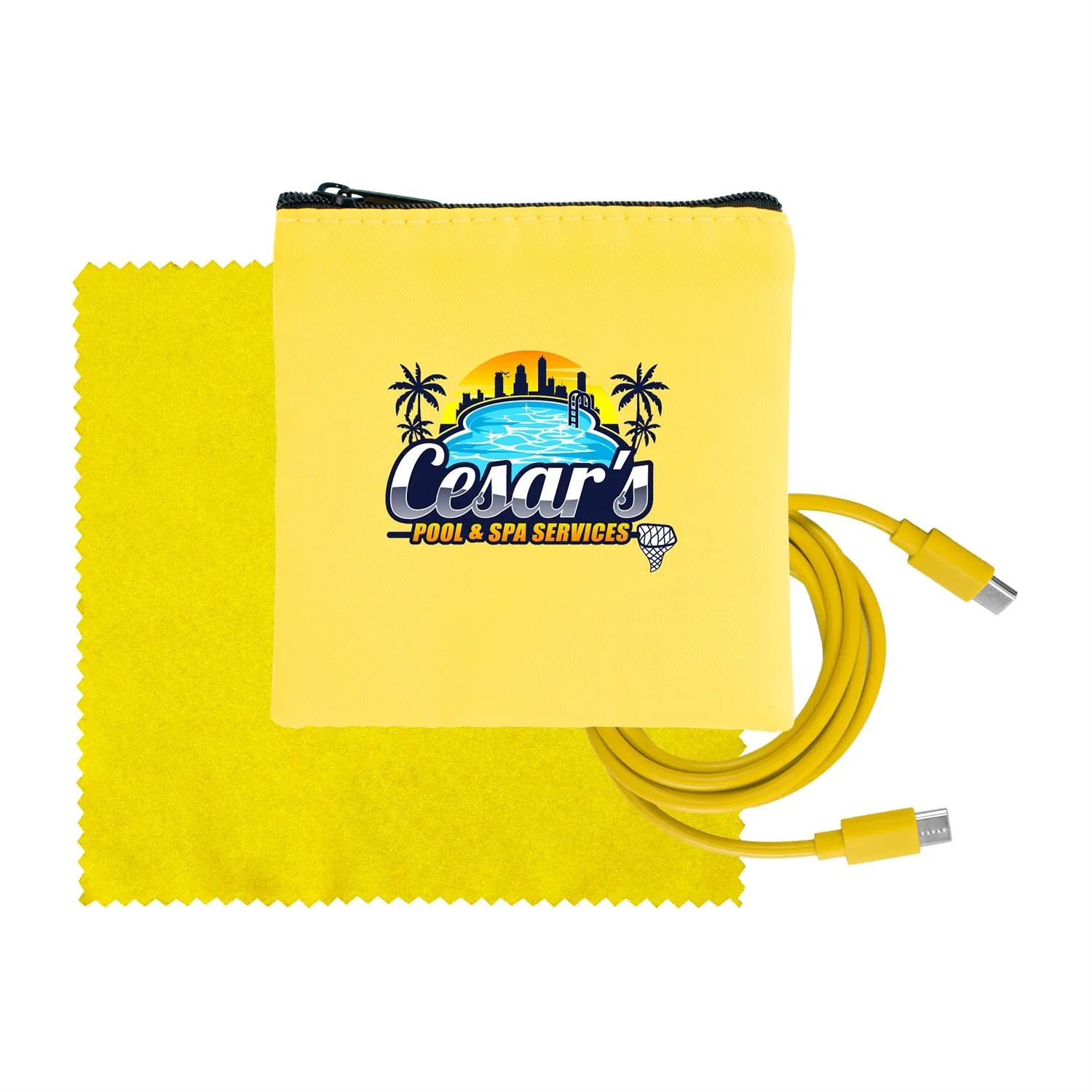 Colorful RPET C to C Cable & Cloth Set 13