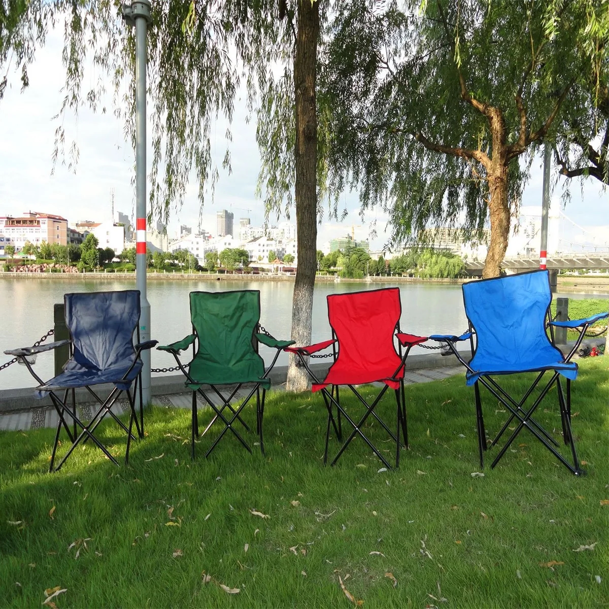 Outdoor Folding Camping Captains Chair With Carrying Bag 3