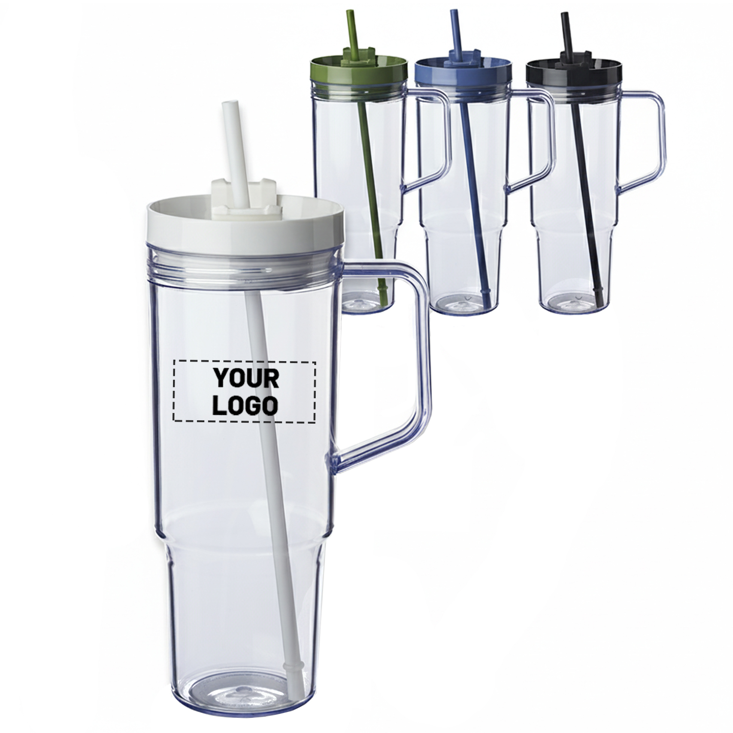 Plastic Tumbler with Screw-On Lid, 40 oz. 2