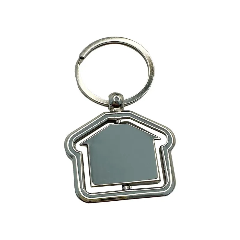 Metal House-Shaped Keychain 3