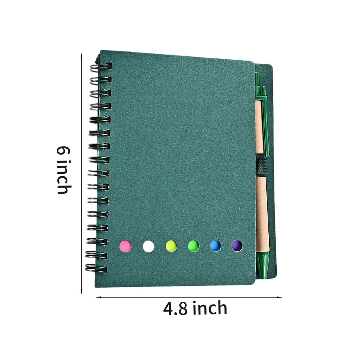 Paper Spiral Notepad with Elastic Pen Loop and Tabs 6