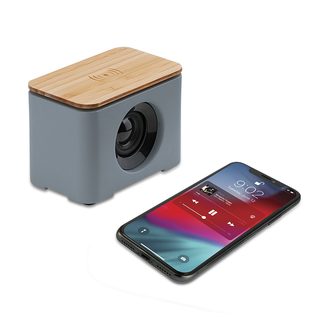 2 in 1 Bluetooth Wireless Speaker with Wireless Charger 9
