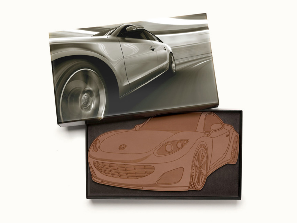 14"x 8" Custom Decorated Chocolate Shape with Luxury Custom Packaging 1