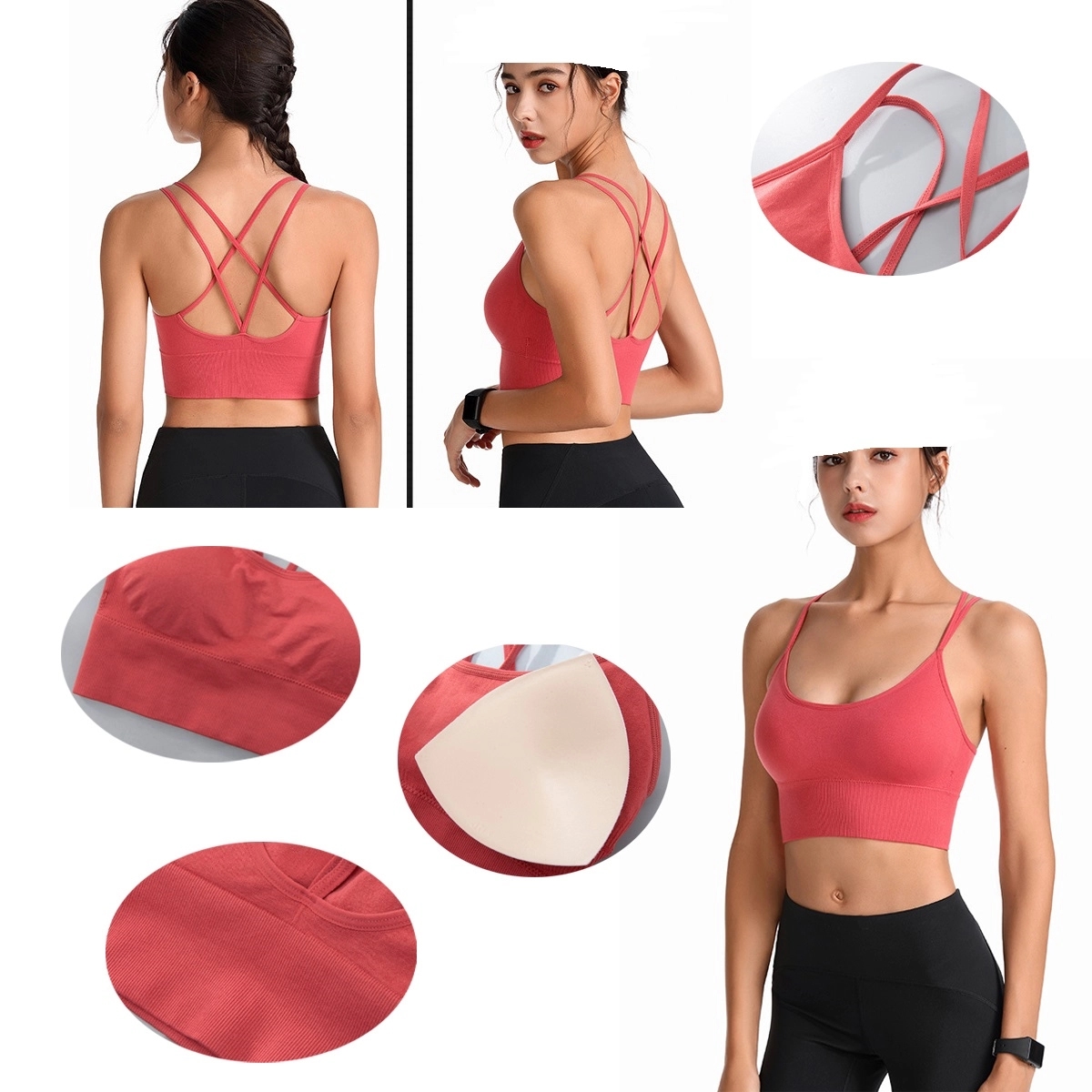 Cross Back Sport Bras 6