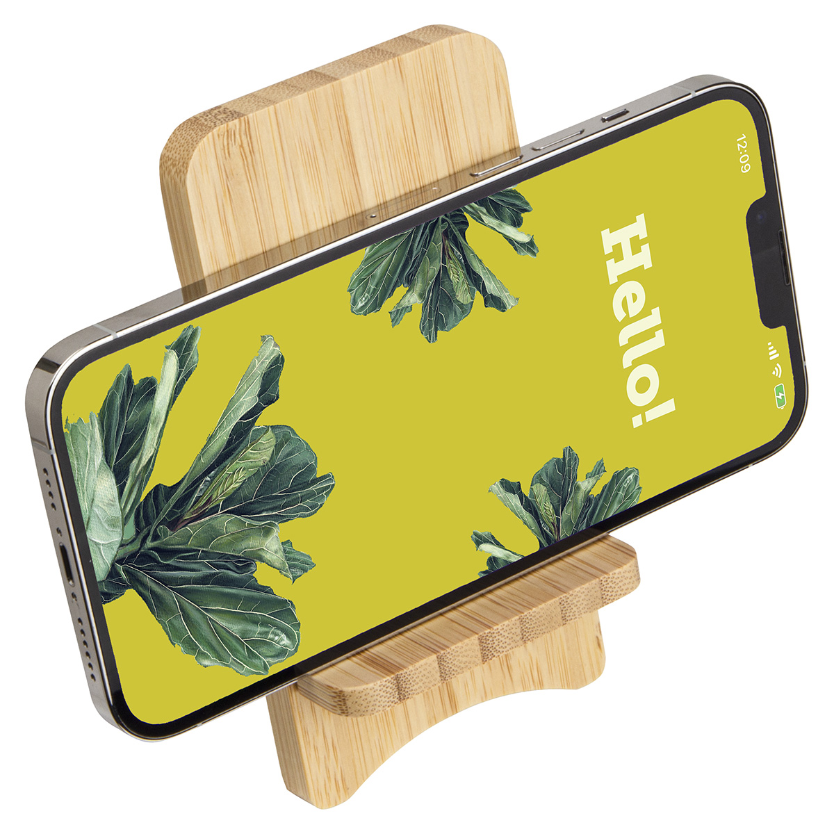 Bamboo Wireless Charger Portable Phone Stand 9